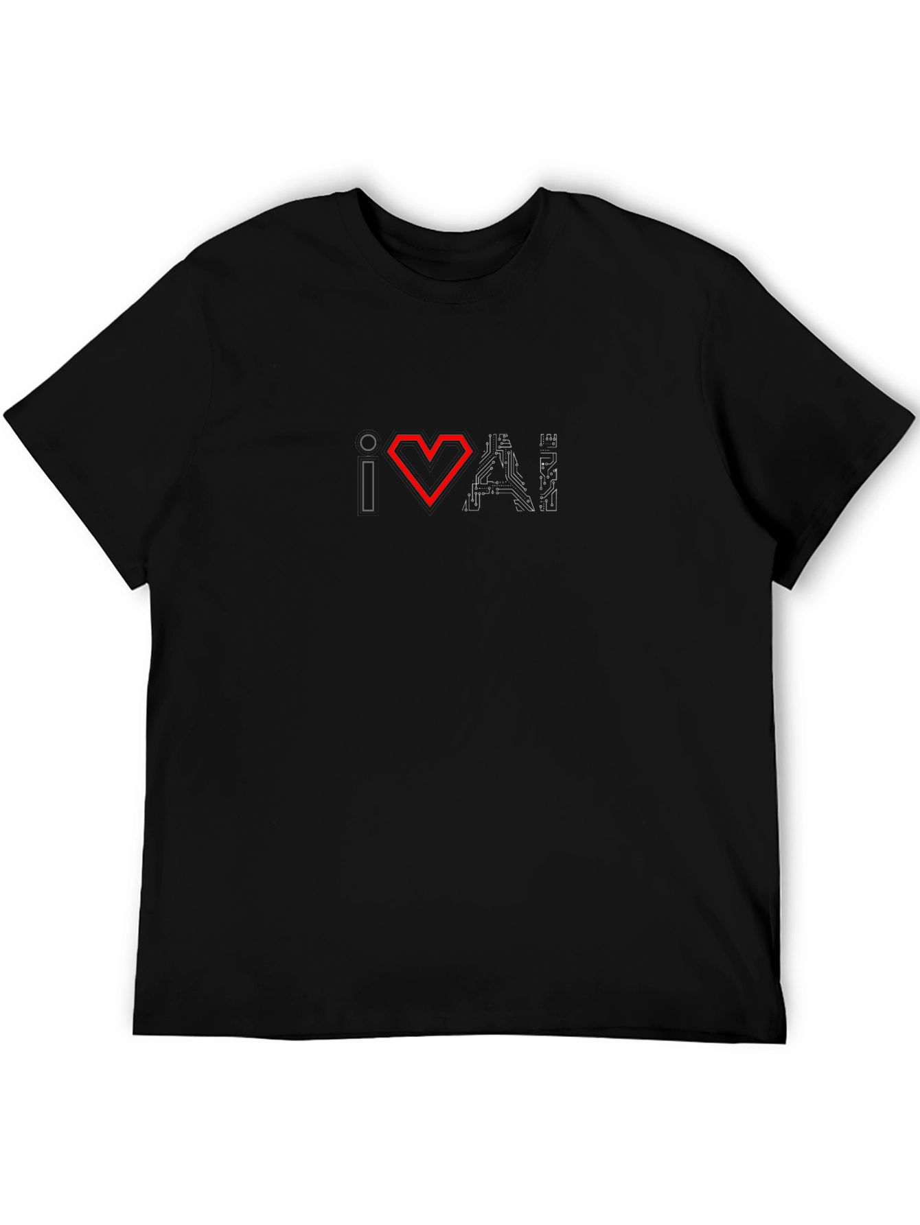 I Love AI T-Shirt - Circuit Board Design