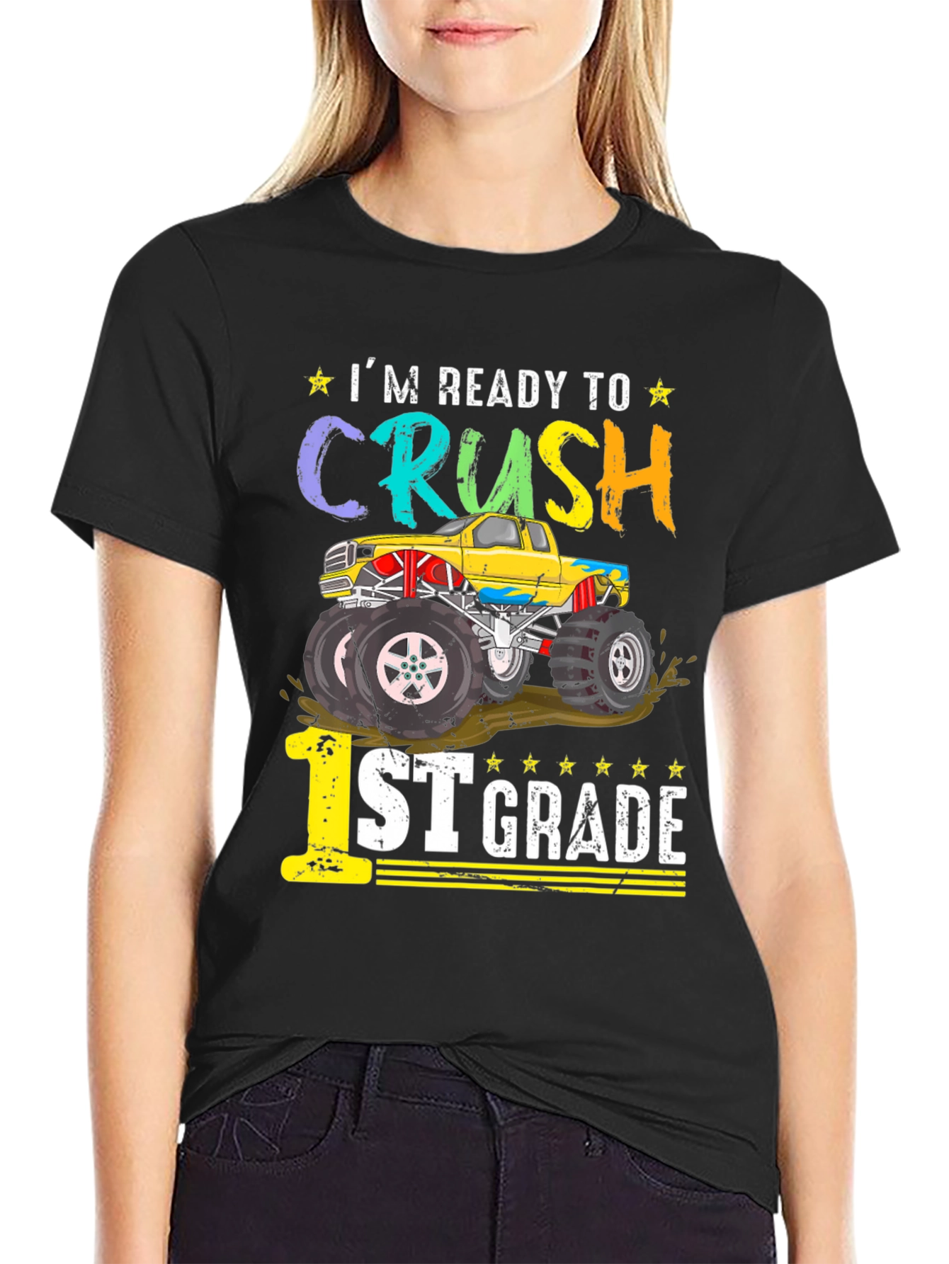 Ready to Crush 1st Grade Monster Truck T-Shirt