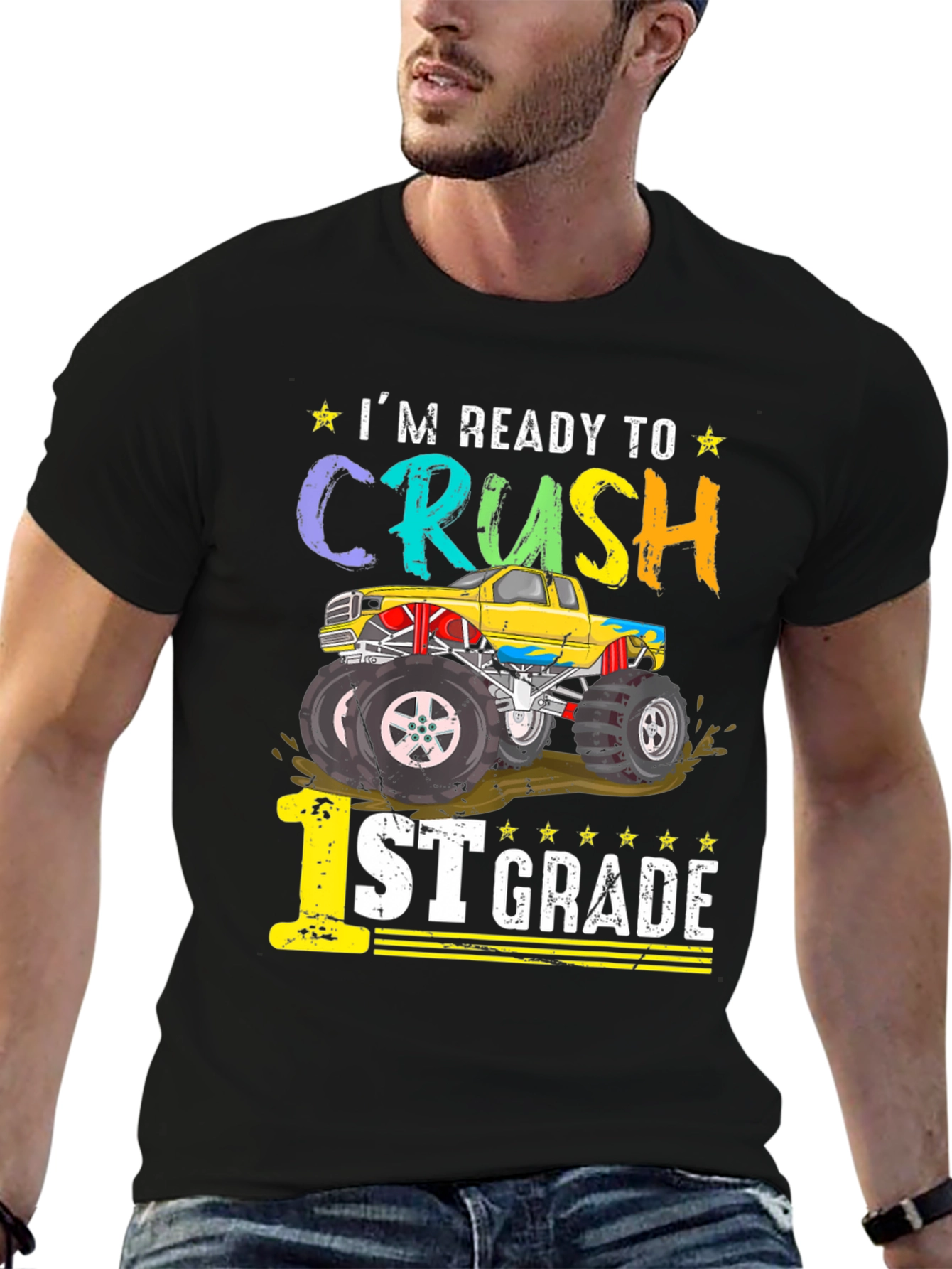 Ready to Crush 1st Grade Monster Truck T-Shirt