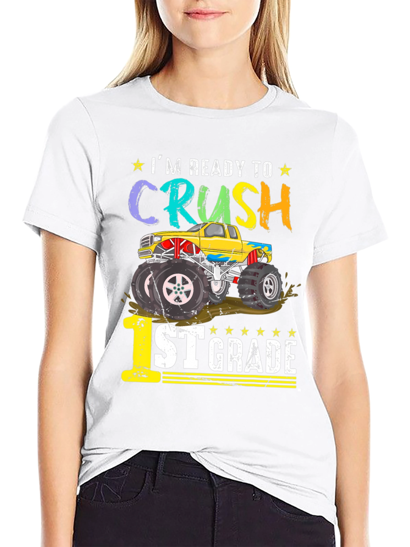 Ready to Crush 1st Grade Monster Truck T-Shirt