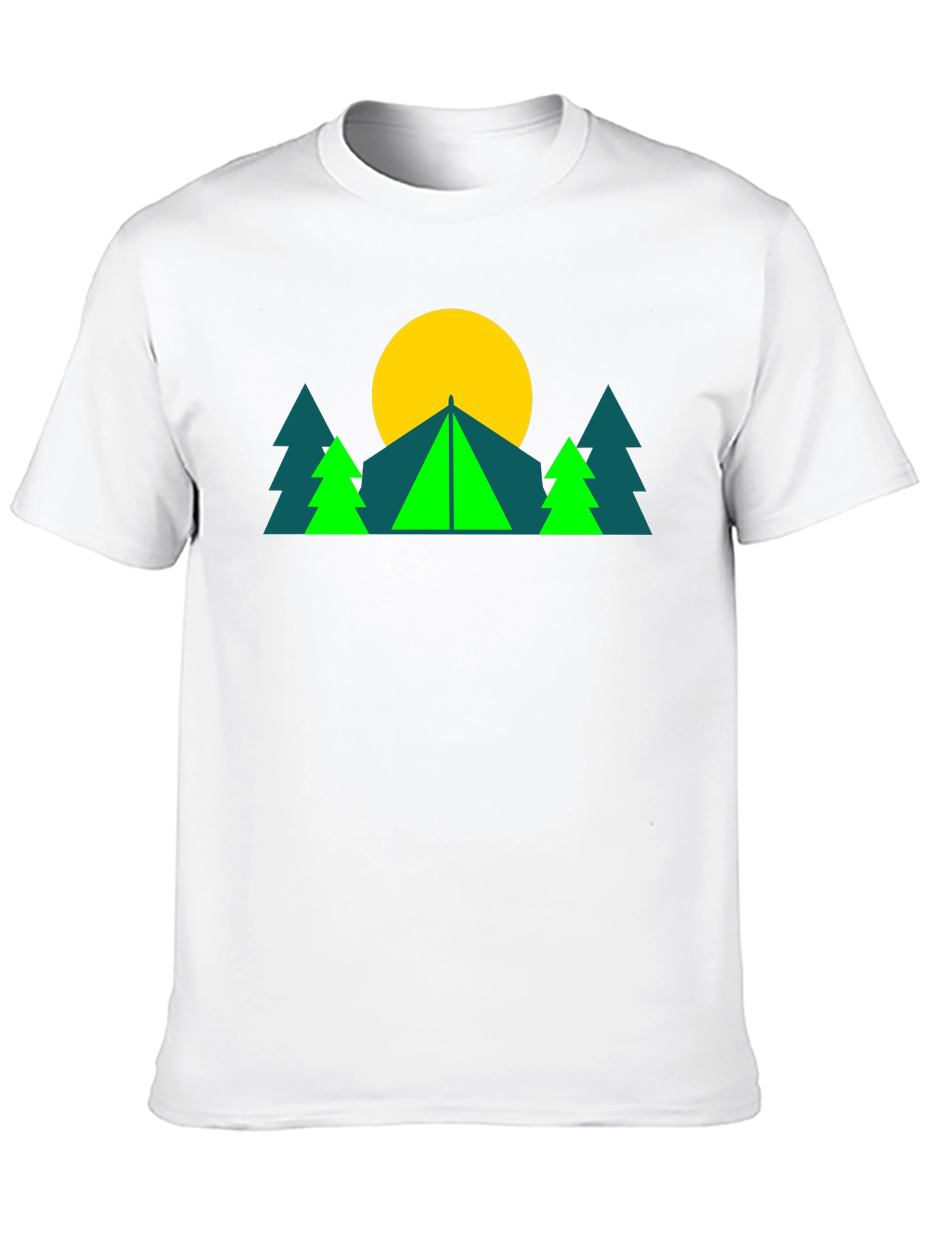 Geometric Camp Graphic Tee - Black