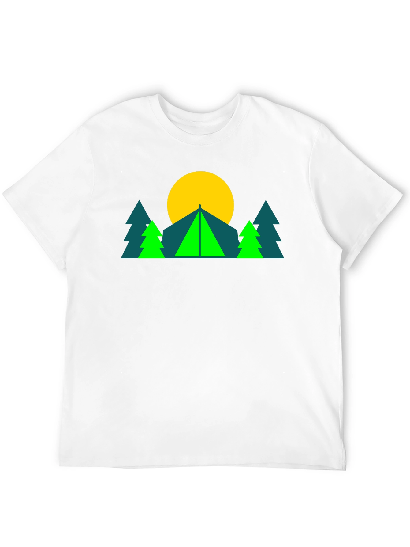 Geometric Camp Graphic Tee - Black