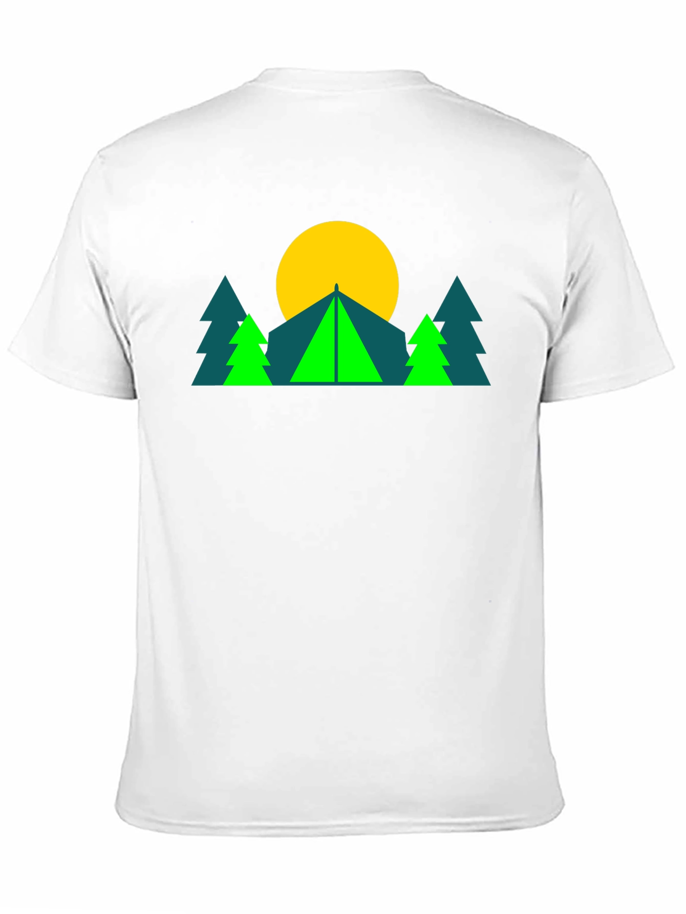 Geometric Camp Graphic Tee - Black