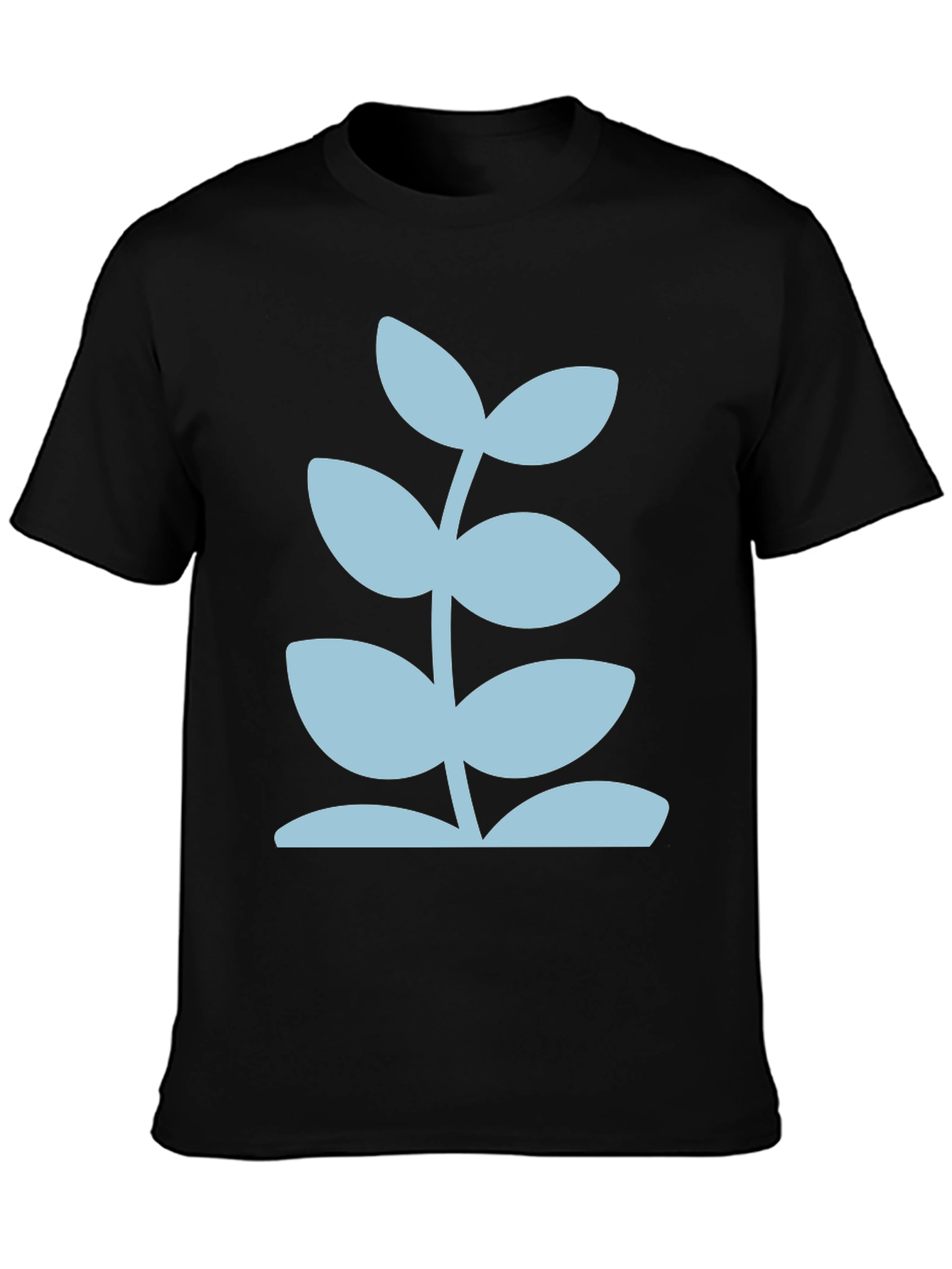 Modern Plant Graphic Tee - Black