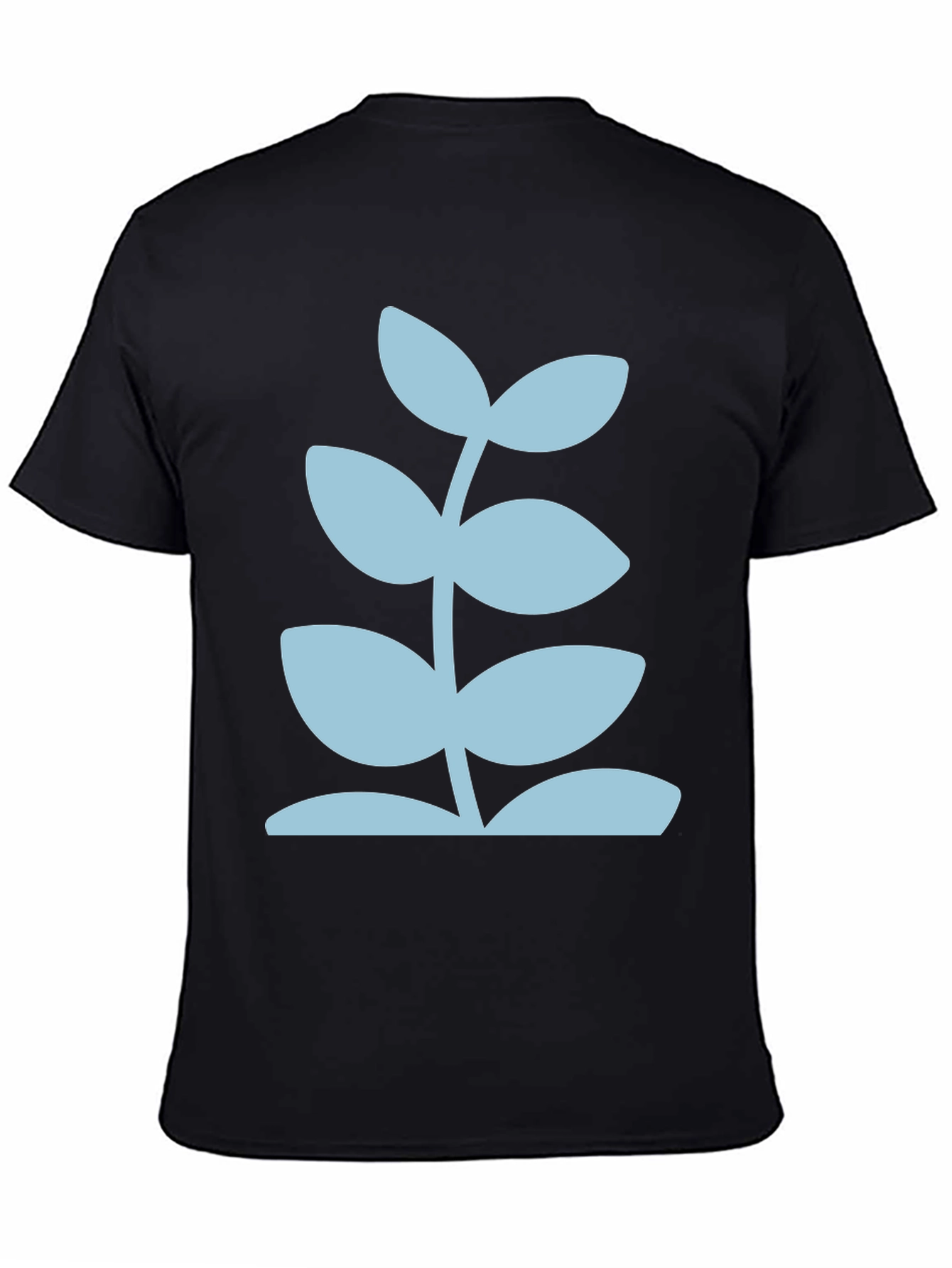 Modern Plant Graphic Tee - Black