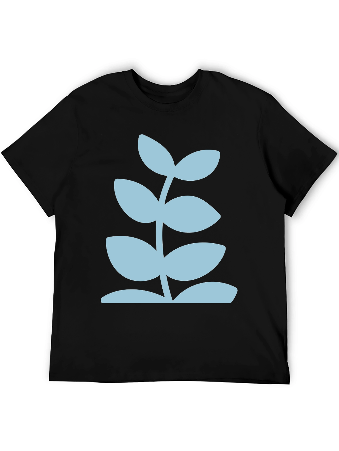 Modern Plant Graphic Tee - Black