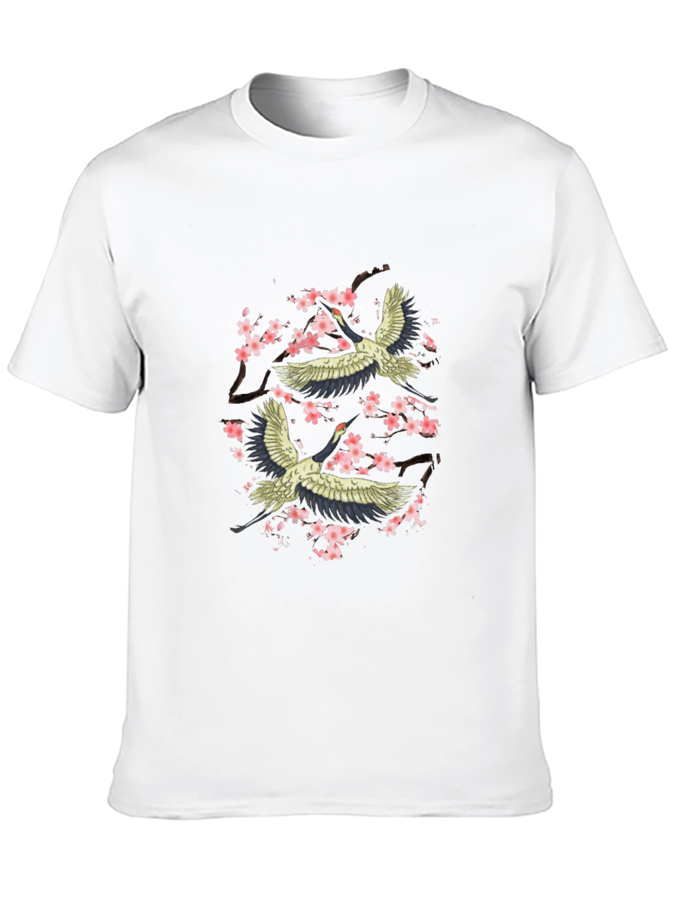 Crane & Cherry Blossom Graphic Tee