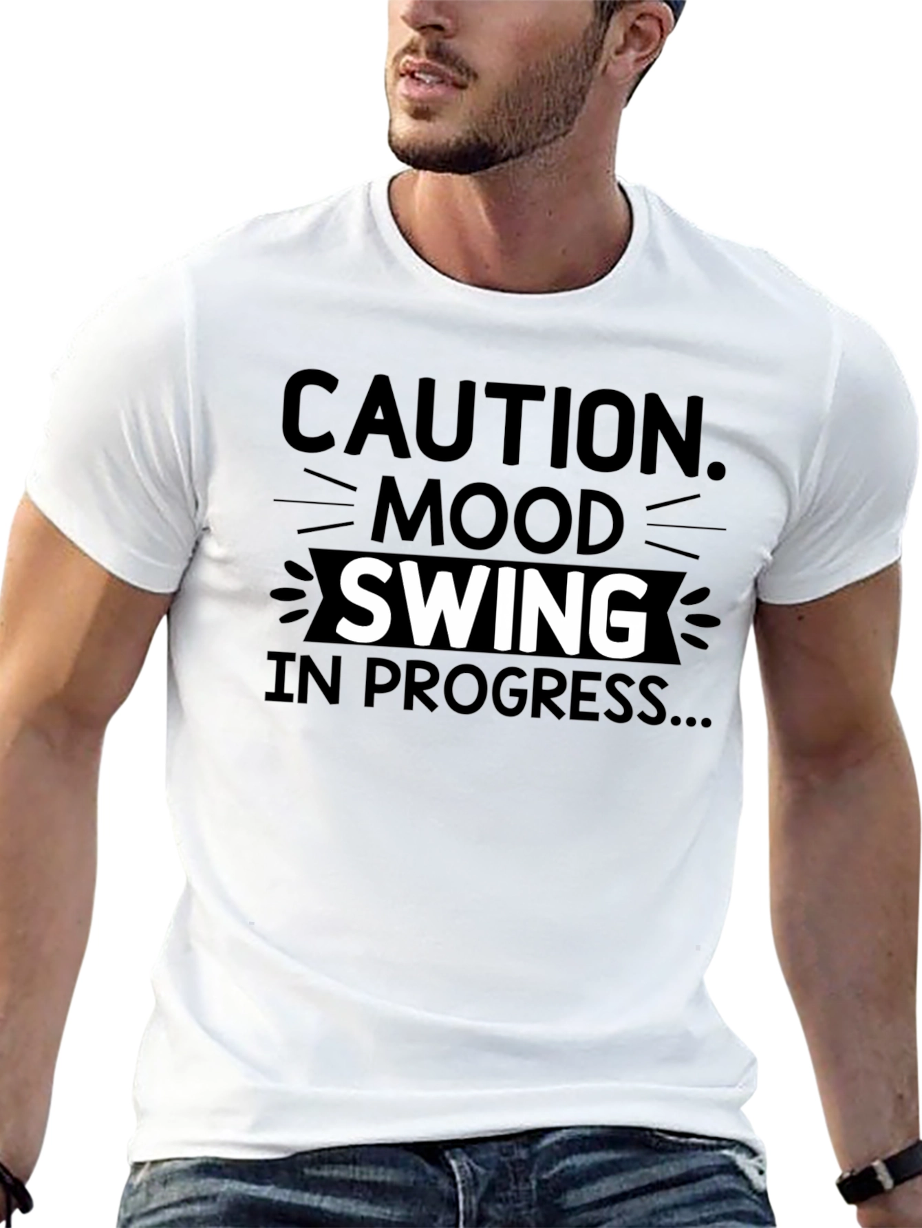 Caution Mood Swing T-Shirt - Funny Humor Tee