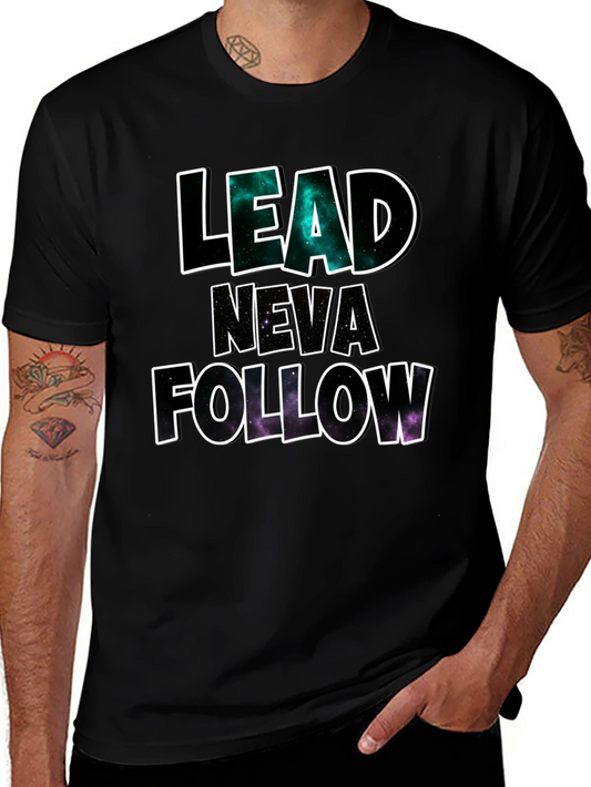 Lead Neva Follow Graphic Tee - Mens Black T-Shirt