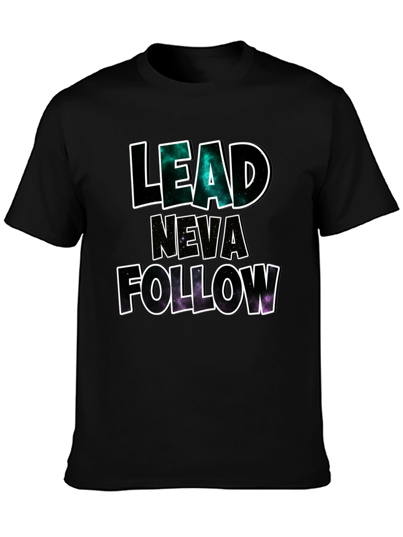 Lead Neva Follow Graphic Tee - Mens Black T-Shirt