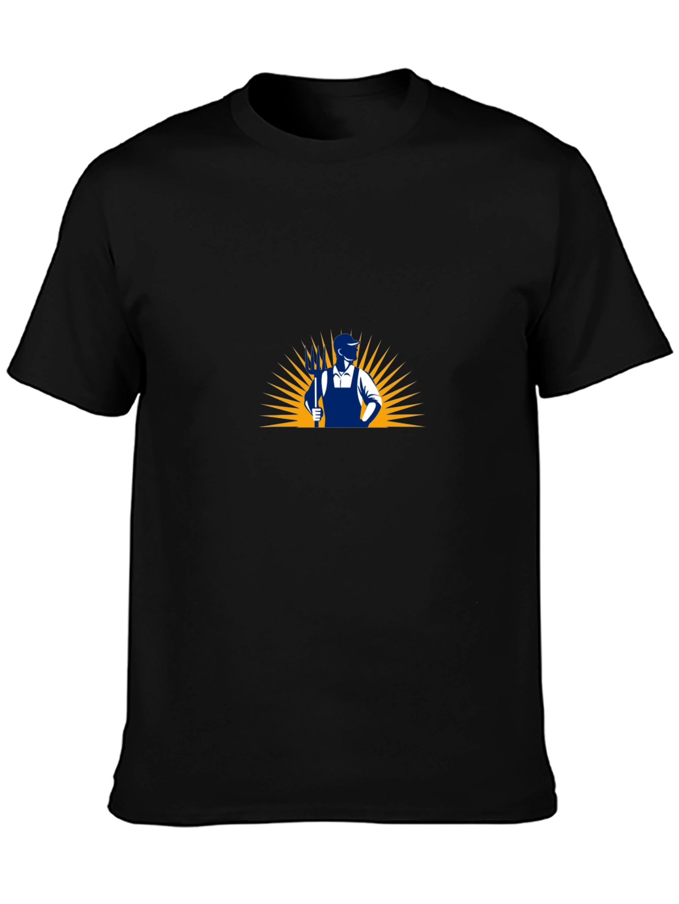 Mens Black Graphic Tee - Farmer Design