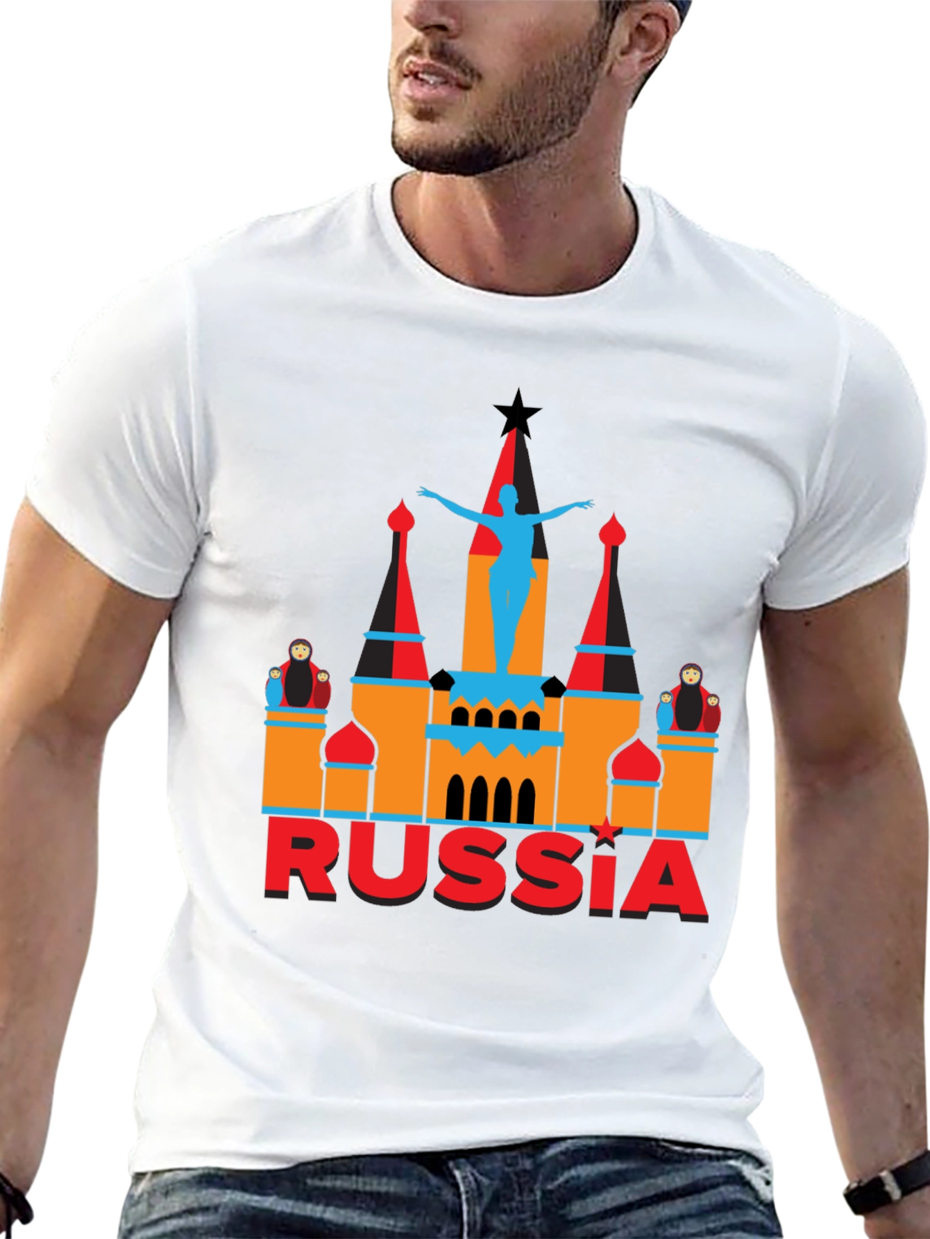 Russia Graphic Tee - Black