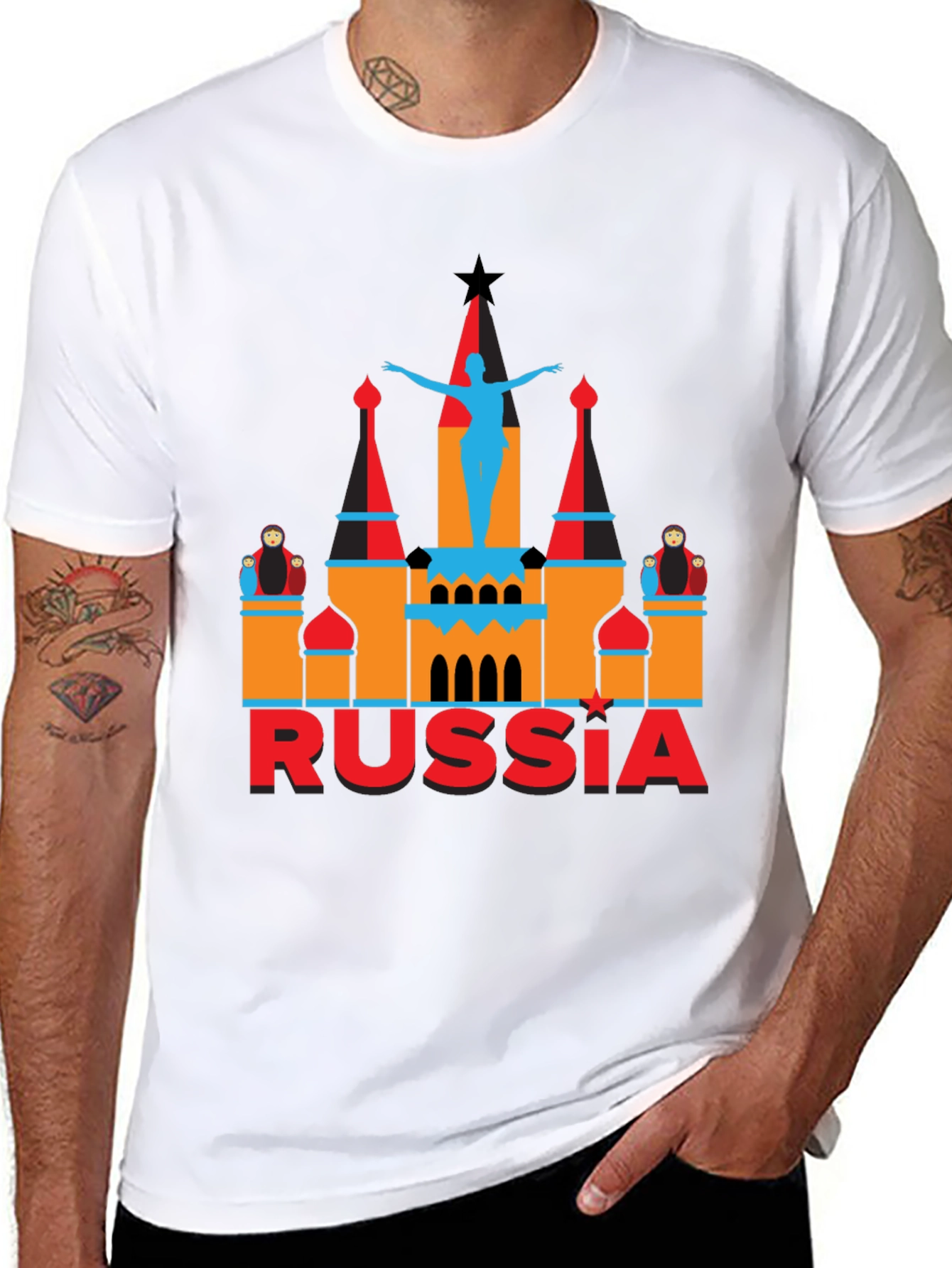 Russia Graphic Tee - Black