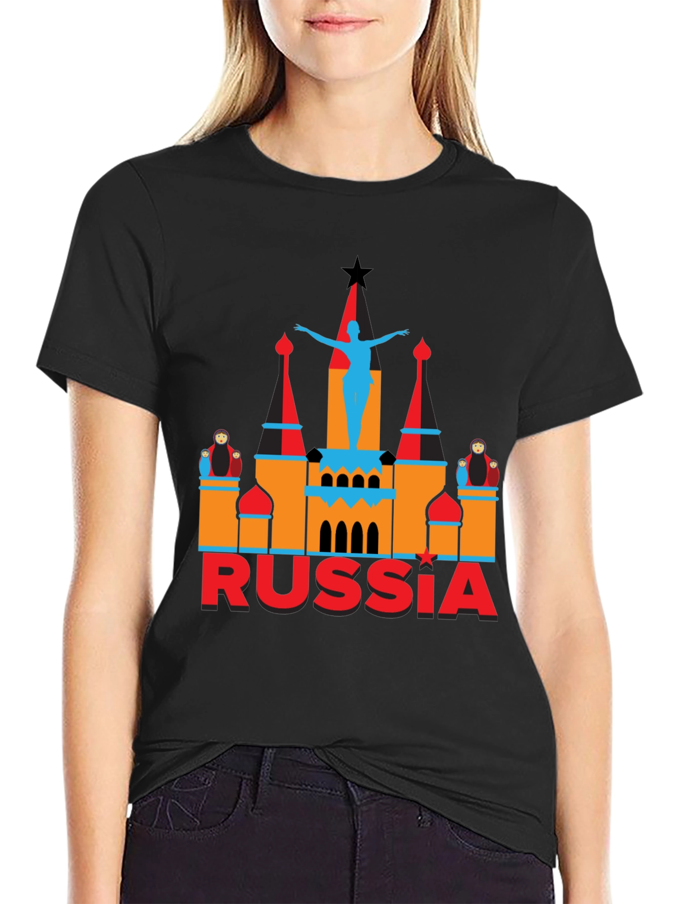 Russia Graphic Tee - Black