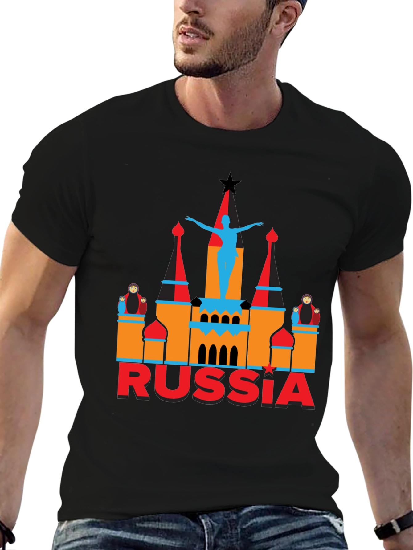 Russia Graphic Tee - Black