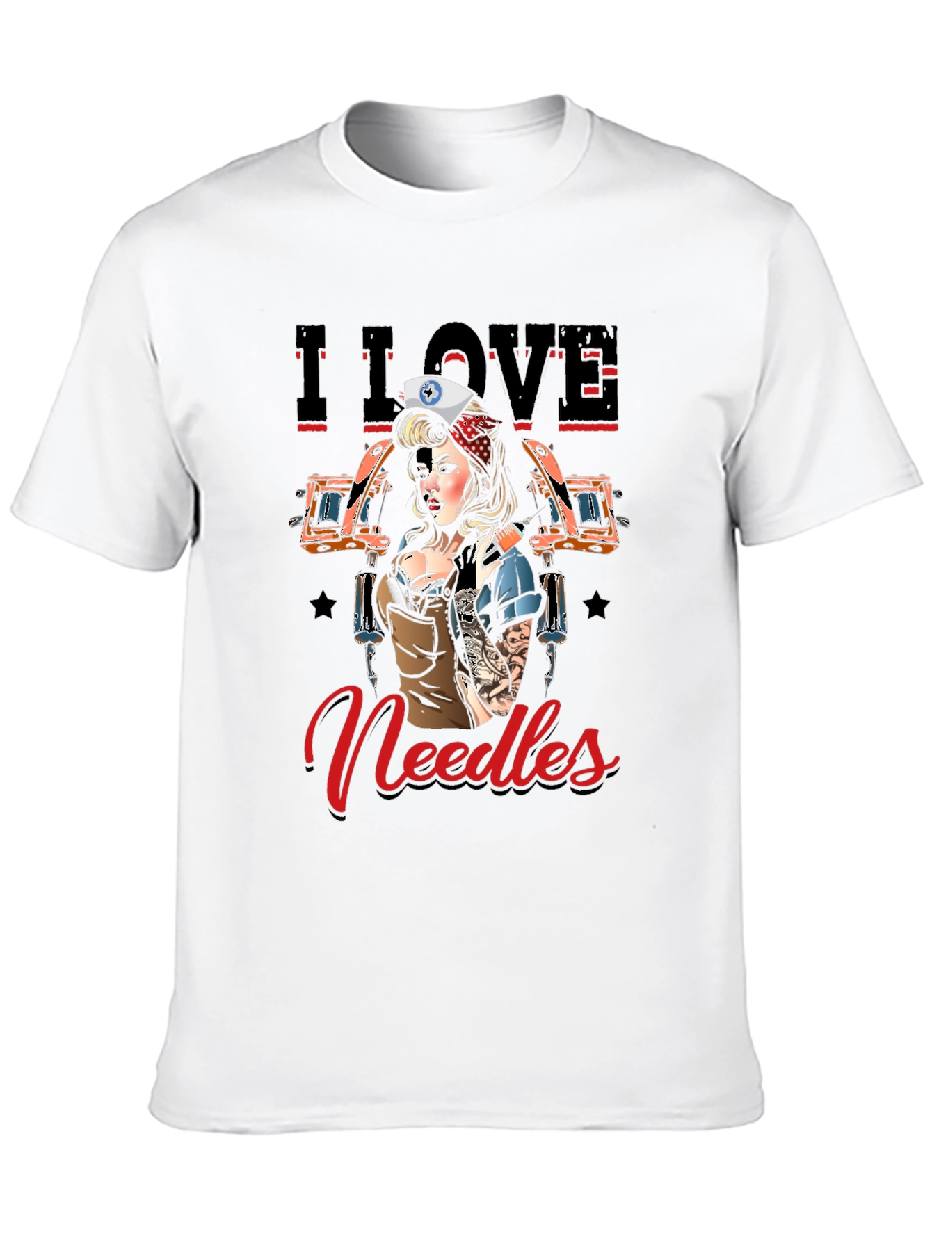I Love Needles Tattoo Artist T-Shirt