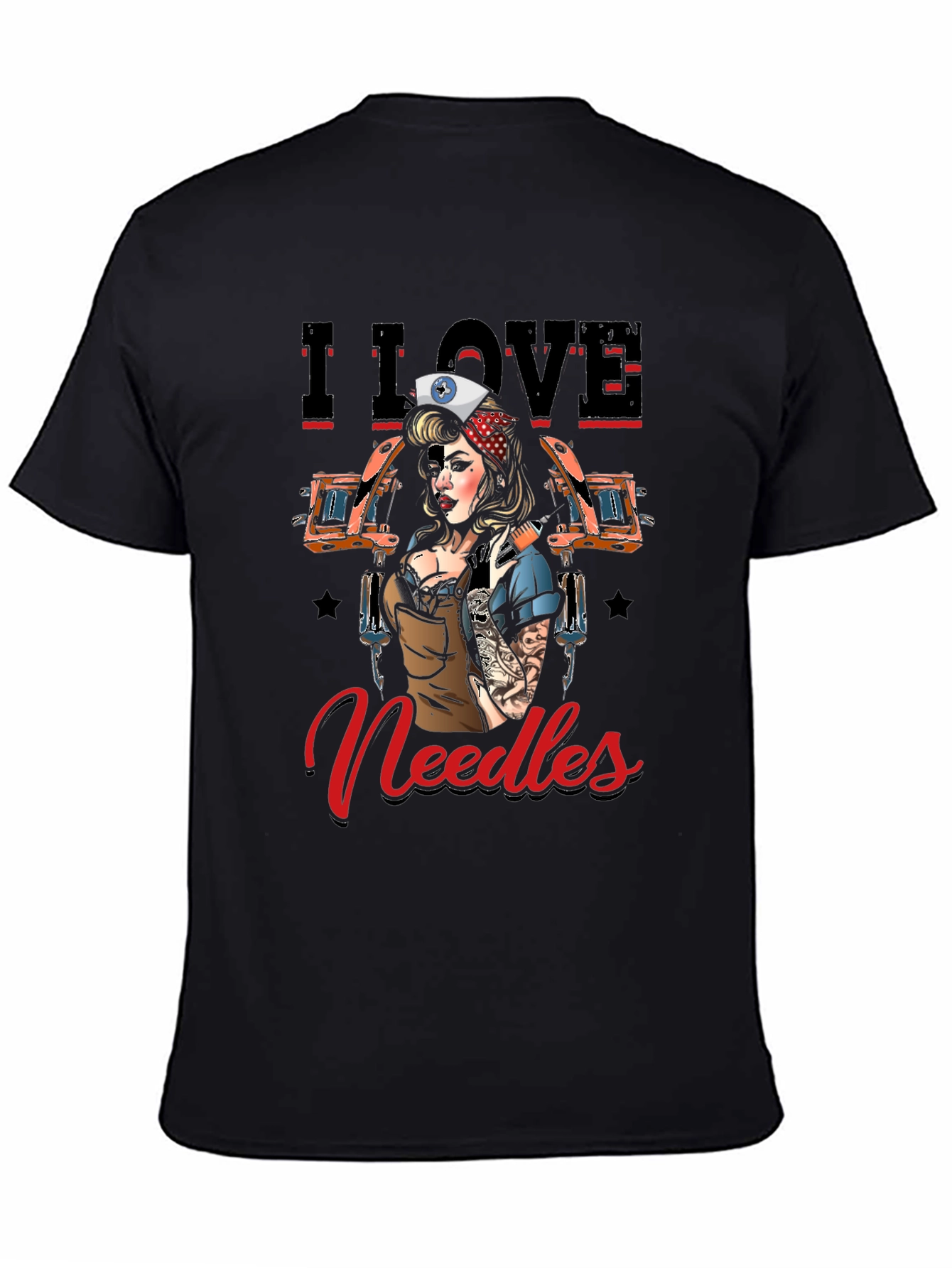 I Love Needles Tattoo Artist T-Shirt