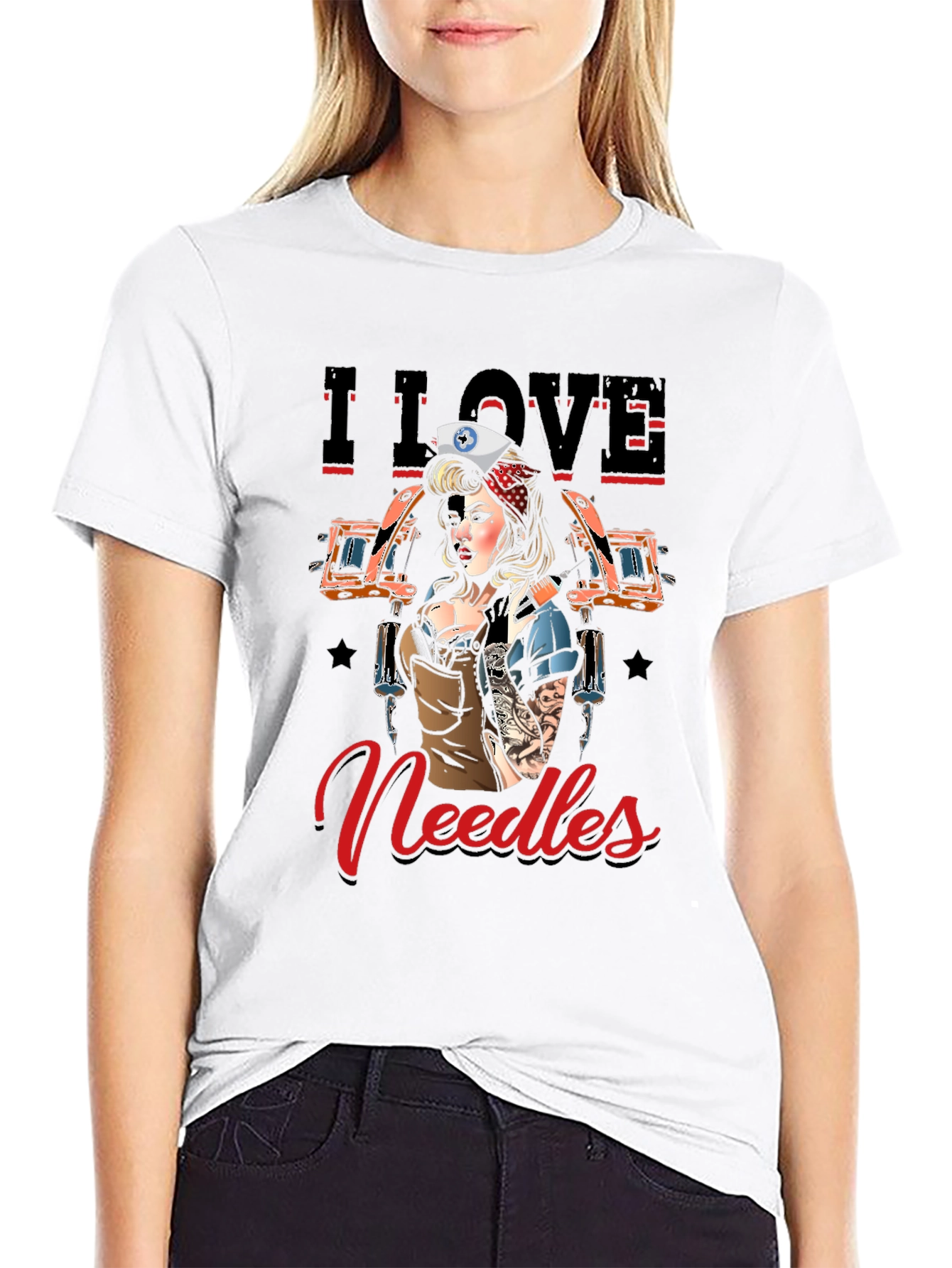 I Love Needles Tattoo Artist T-Shirt