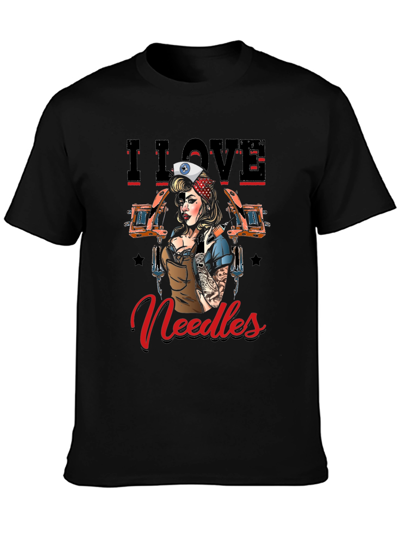 I Love Needles Tattoo Artist T-Shirt