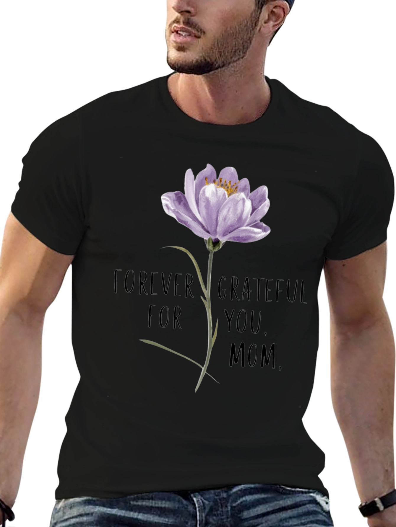 Forever Grateful Mom Floral T-Shirt