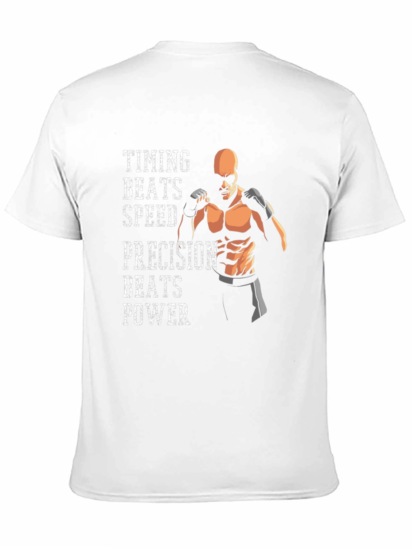 Timing Beats All - Motivational MMA Black T-Shirt
