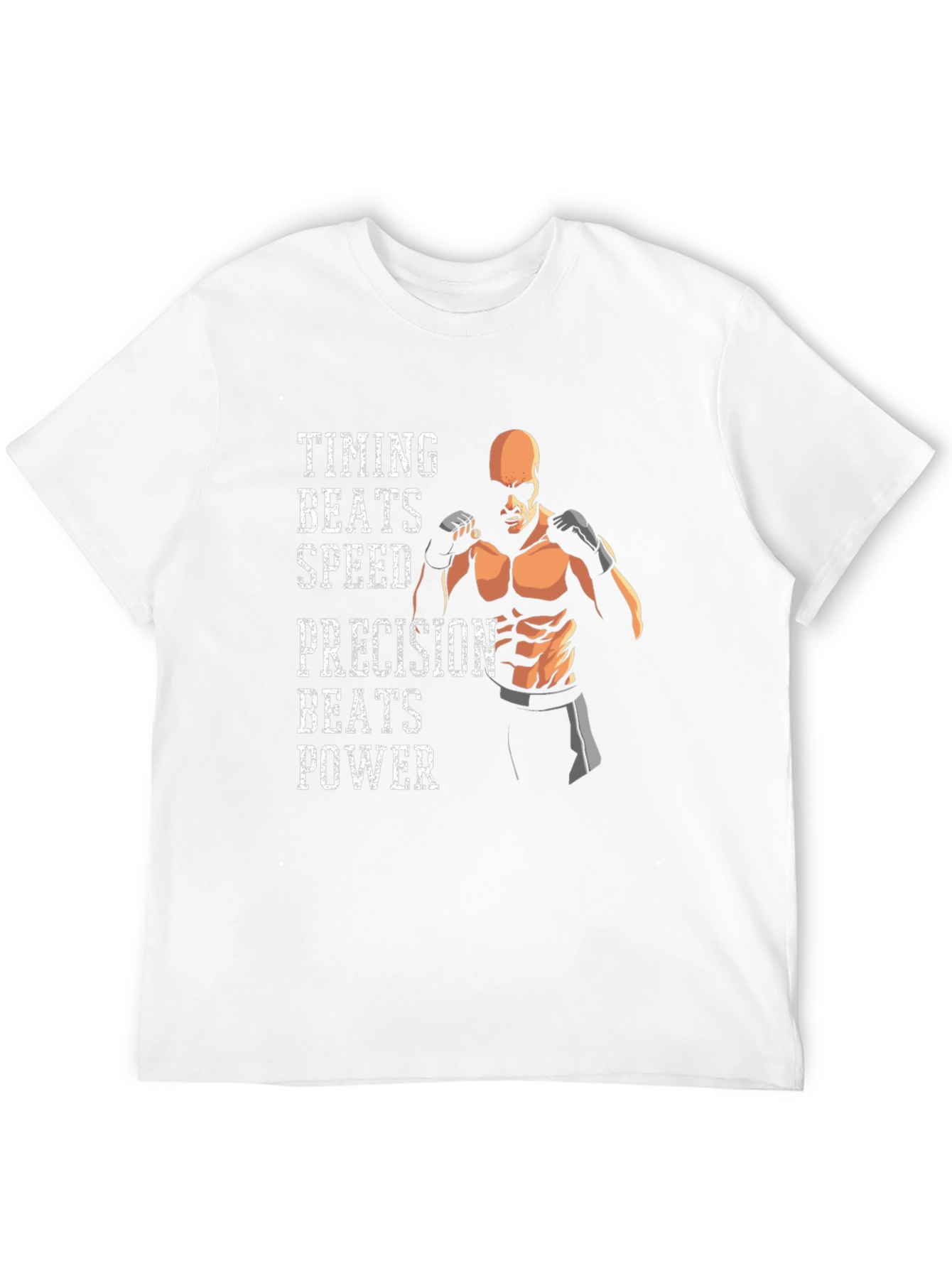 Timing Beats All - Motivational MMA Black T-Shirt