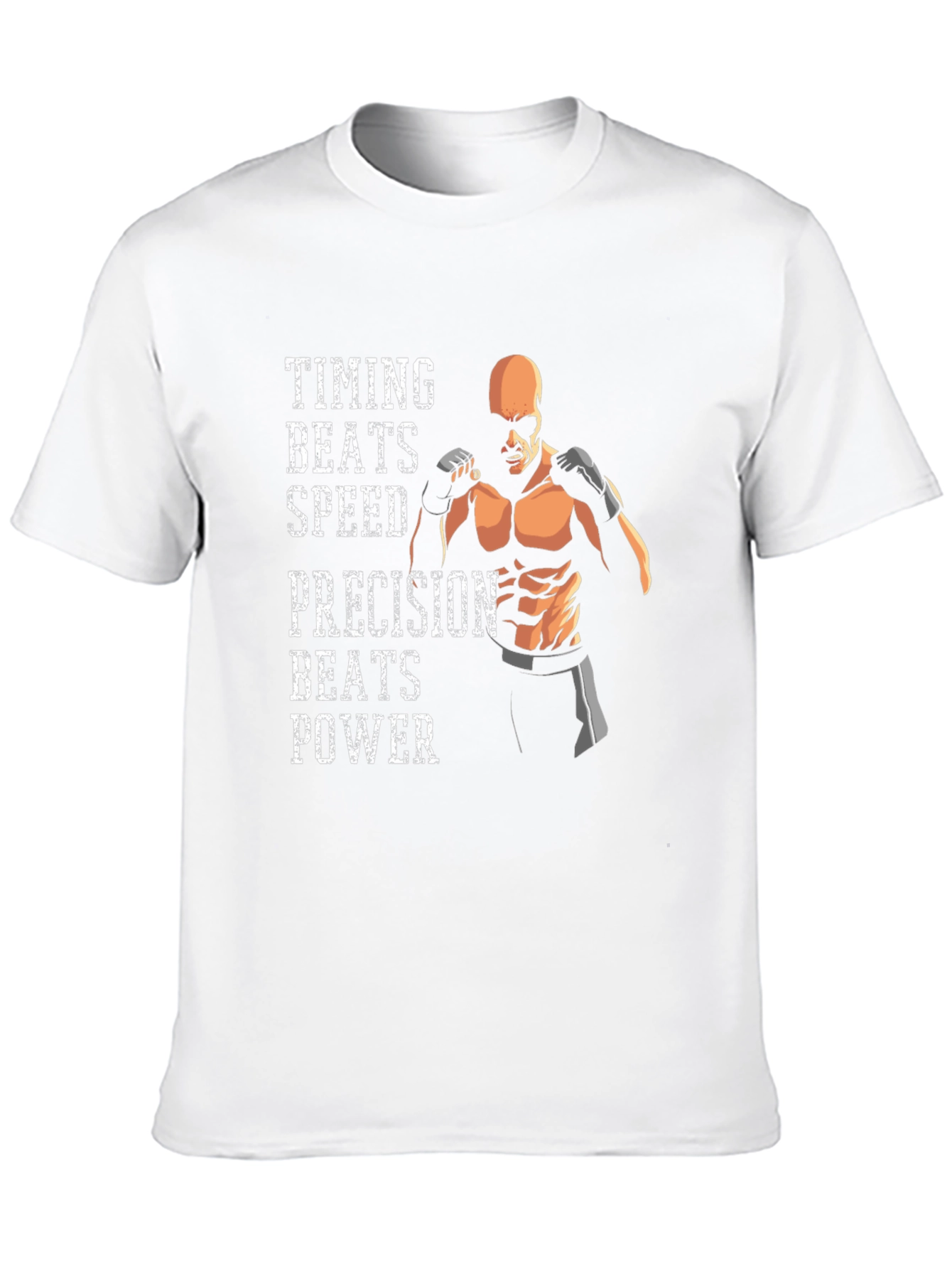 Timing Beats All - Motivational MMA Black T-Shirt