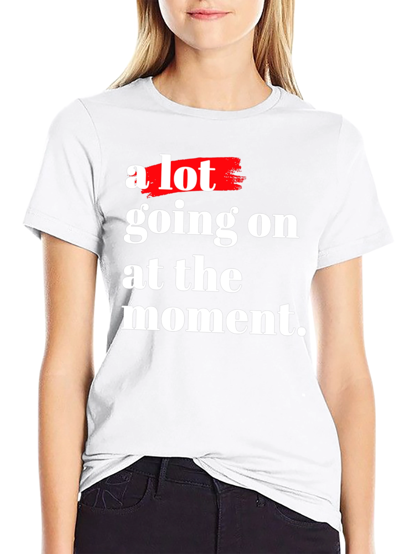 A Lot Going On Black Cotton Graphic T-Shirt