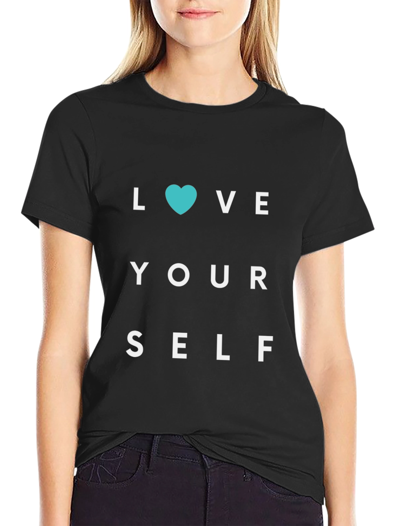 Love Yourself Heart Graphic Tee
