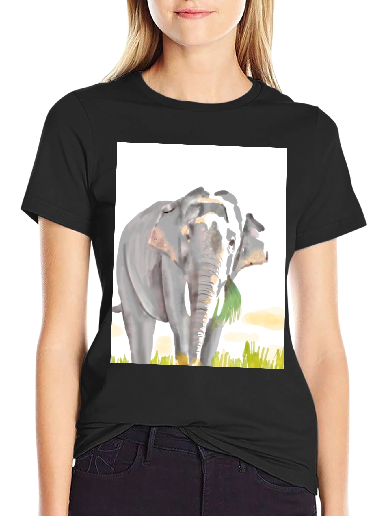 Elephant Graphic Tee - Stylish Animal Print Shirt