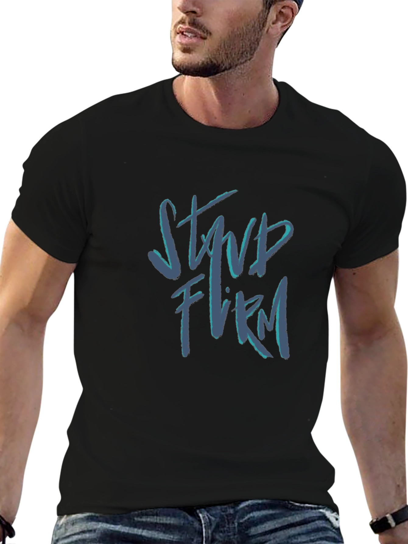 Stand Firm Black Graphic Tee