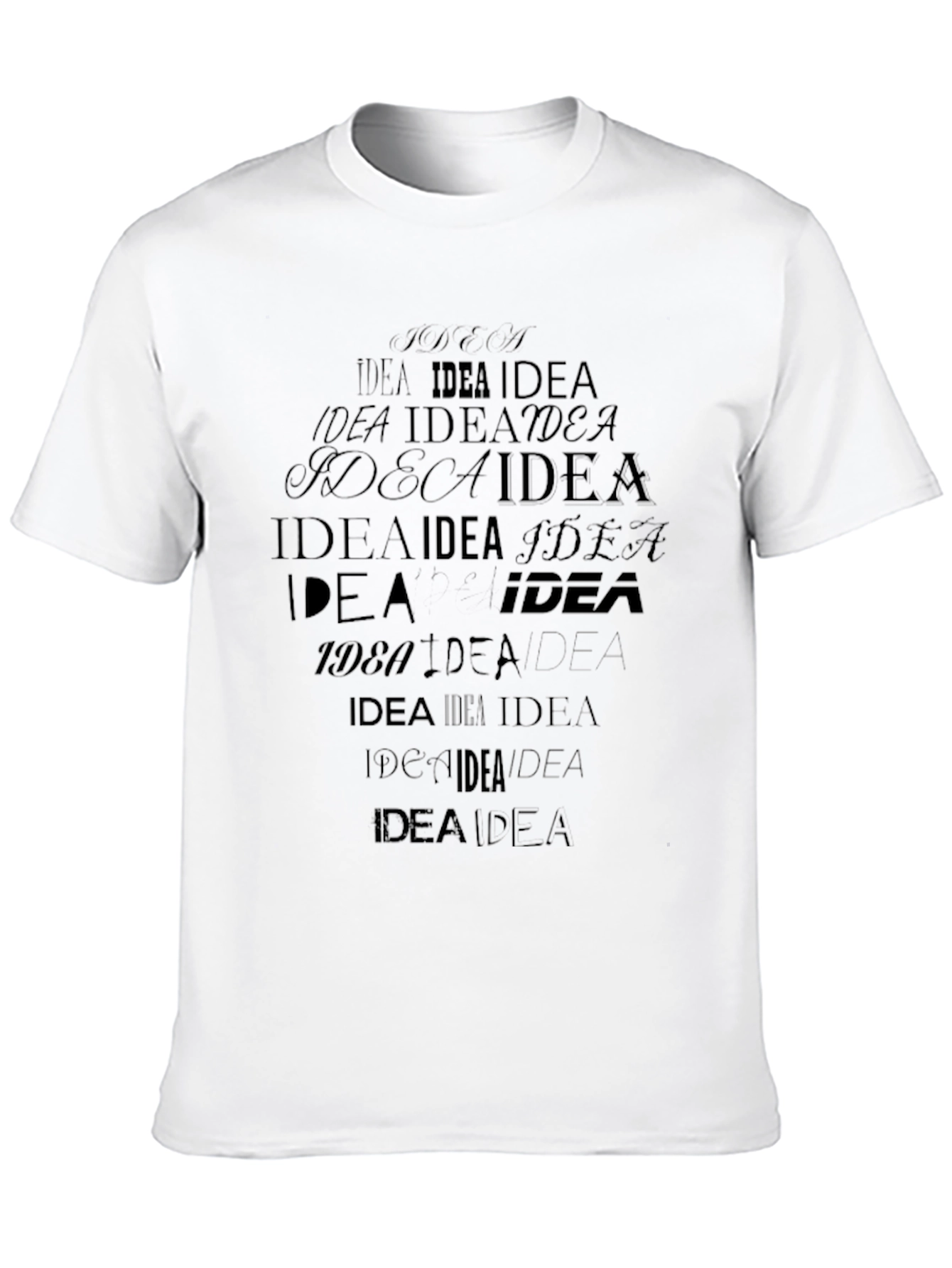 Idea Graphic Print Black T-Shirt