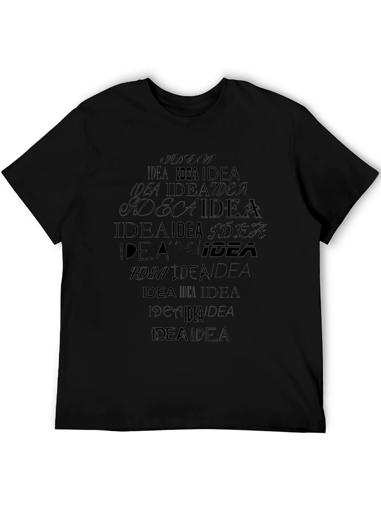 Idea Graphic Print Black T-Shirt