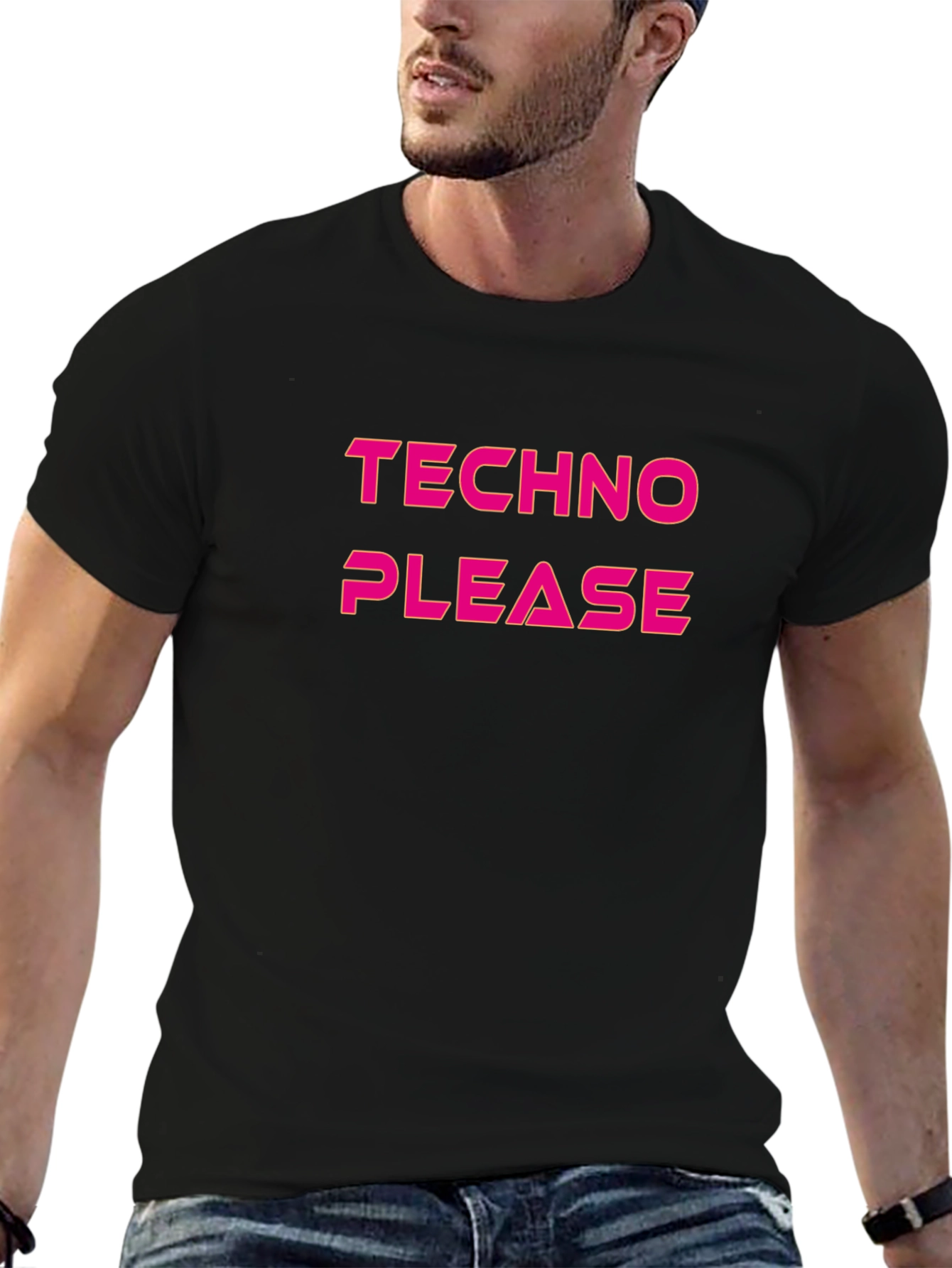 Techno Please T-Shirt - Classic Crew Neck