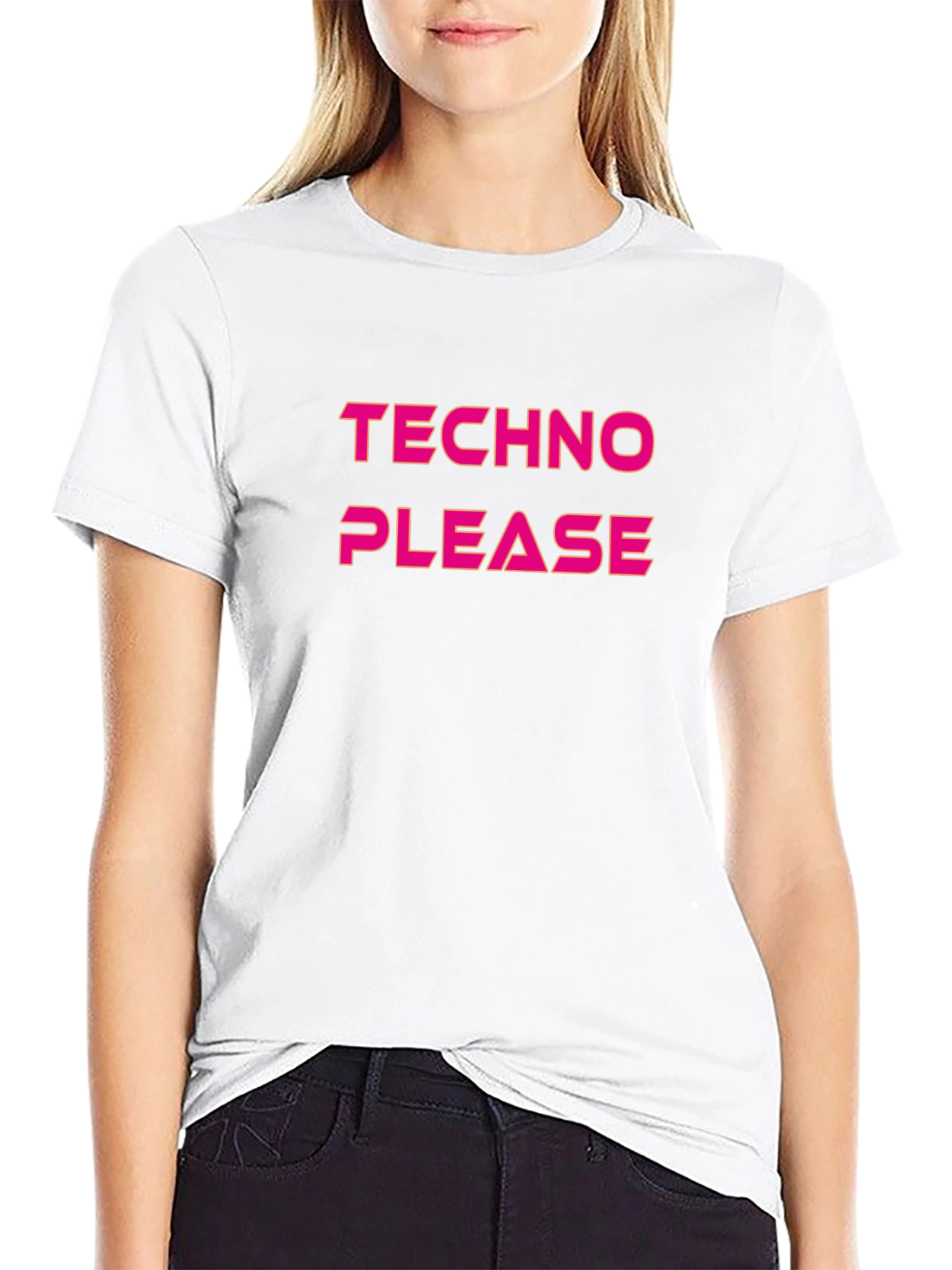 Techno Please T-Shirt - Classic Crew Neck