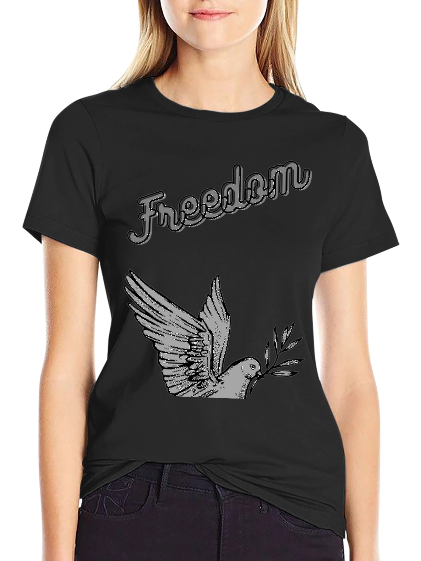 Freedom Dove Graphic T-Shirt - Soft Cotton Blend