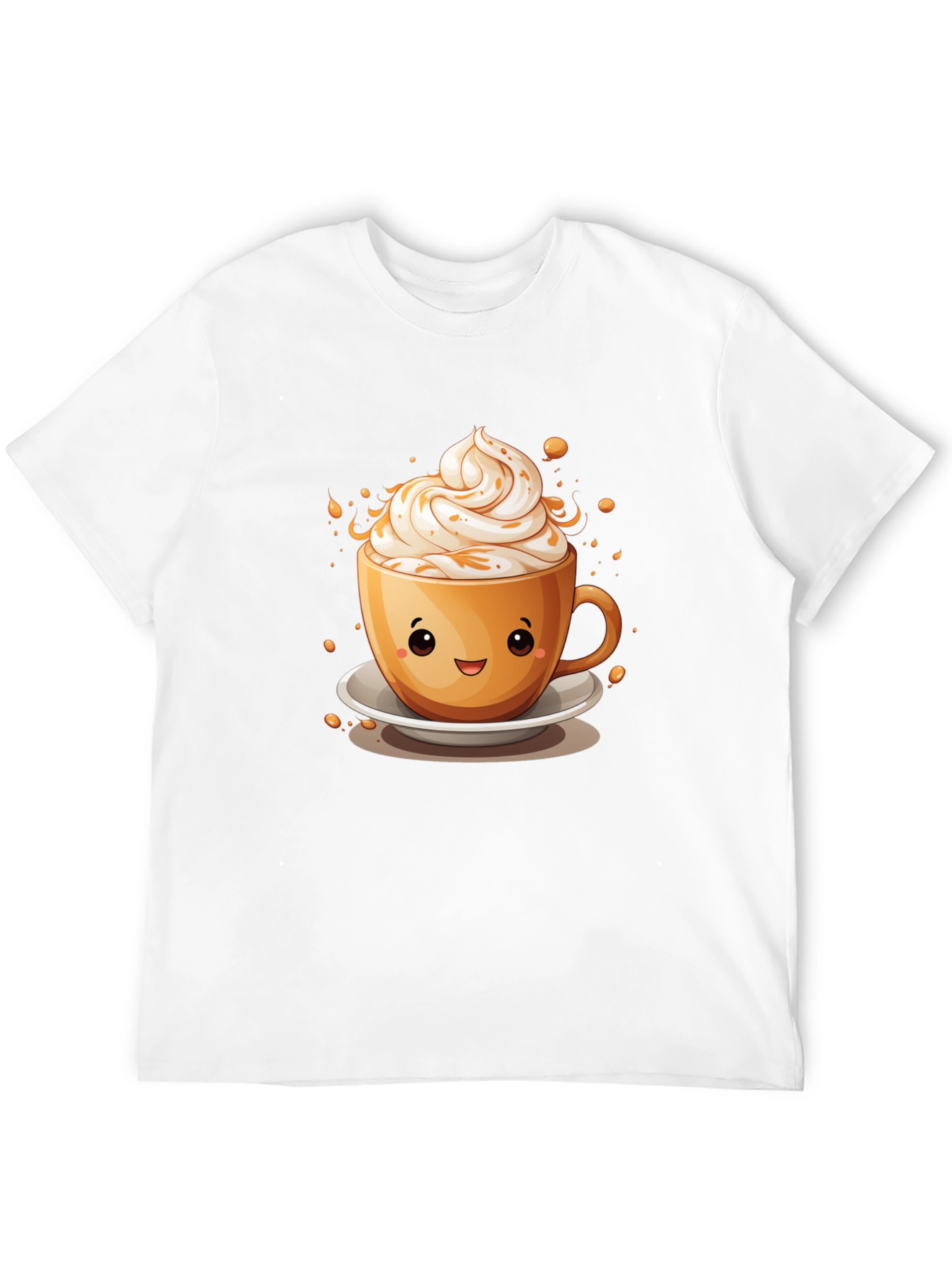 Cute Coffee Cup Graphic Tee - Unisex Black T-Shirt