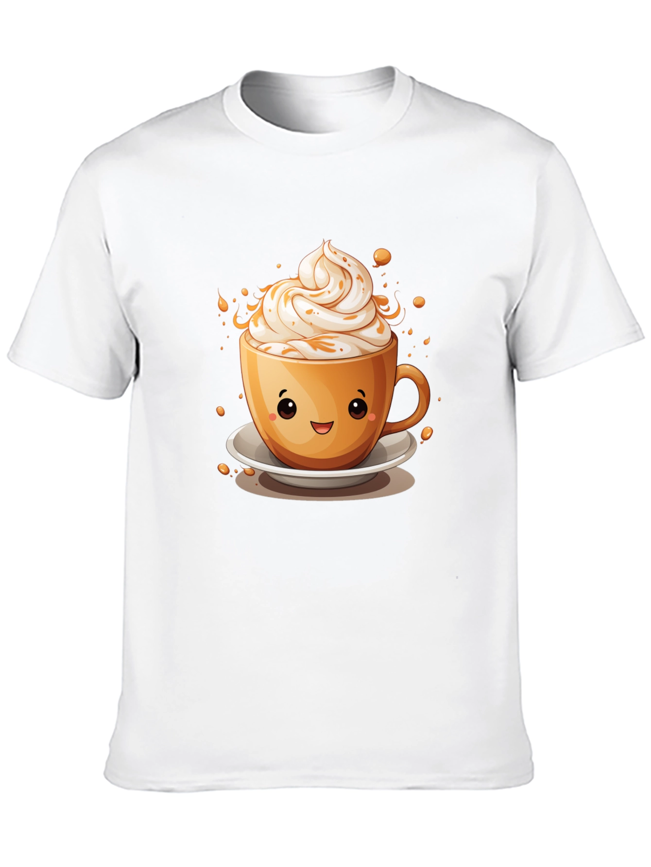 Cute Coffee Cup Graphic Tee - Unisex Black T-Shirt