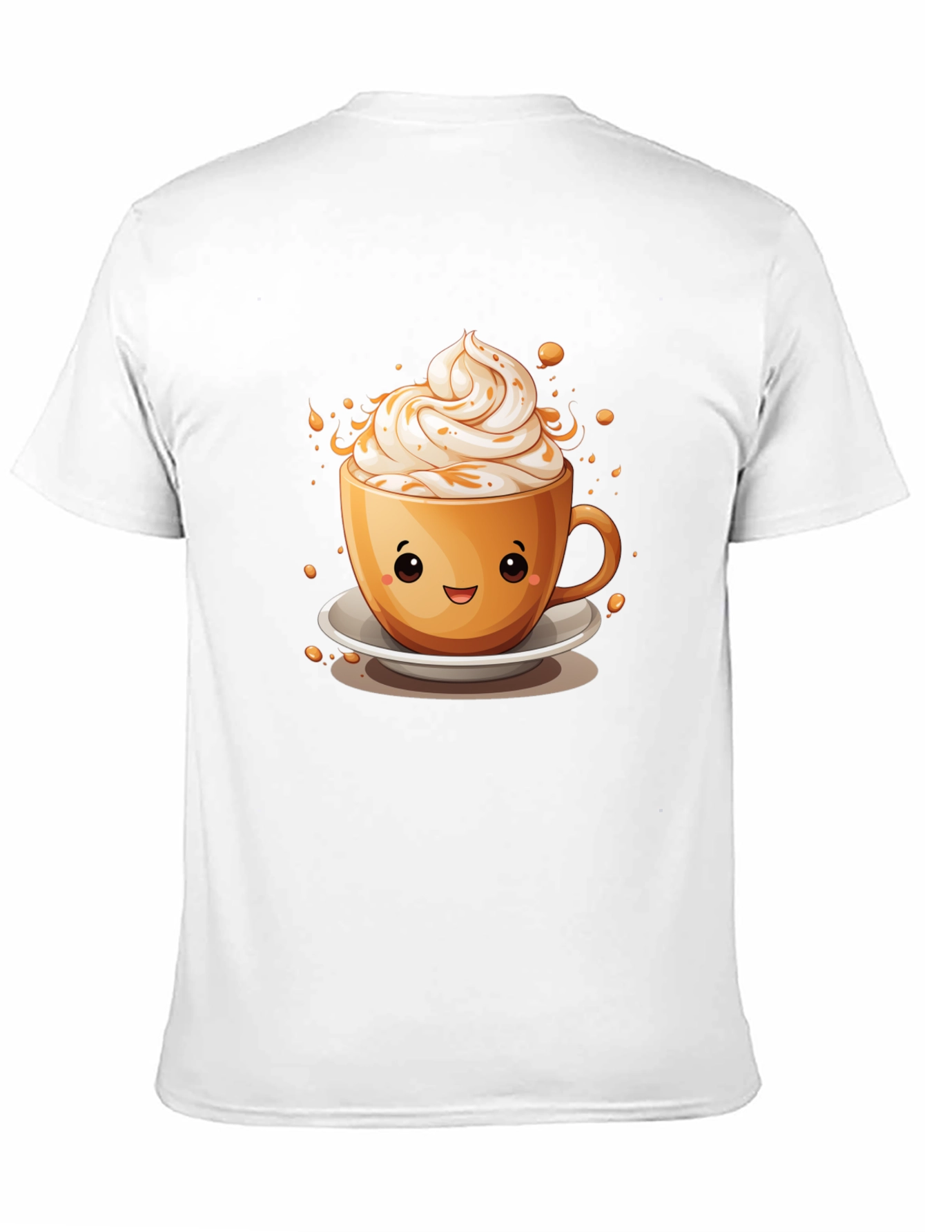 Cute Coffee Cup Graphic Tee - Unisex Black T-Shirt