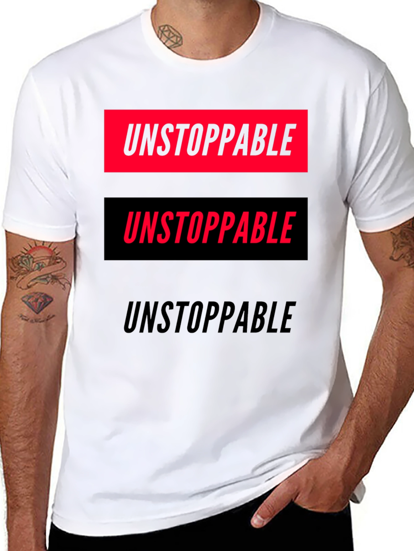 Unstoppable Graphic Print T-Shirt - Bold Statement Tee