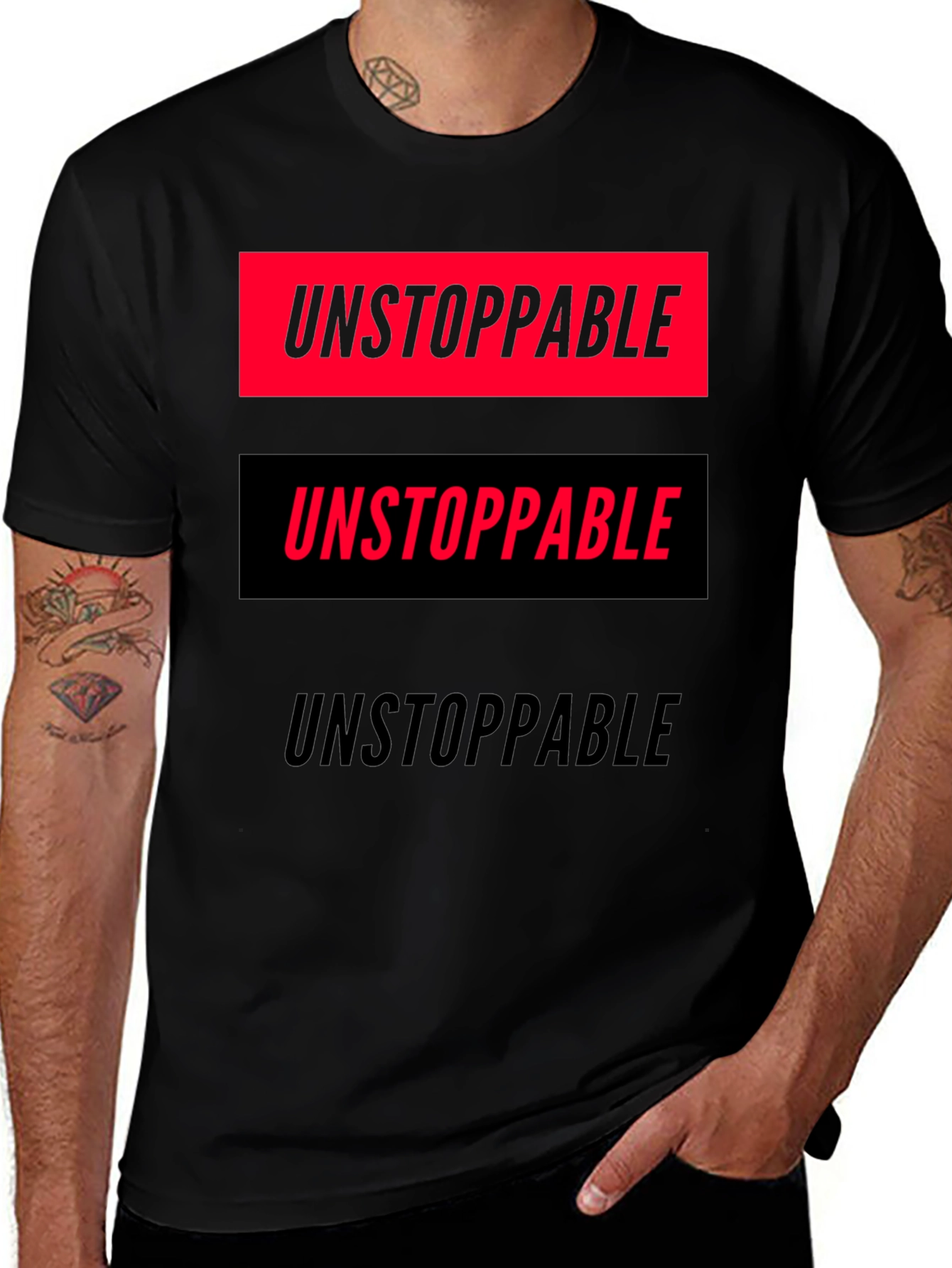 Unstoppable Graphic Print T-Shirt - Bold Statement Tee