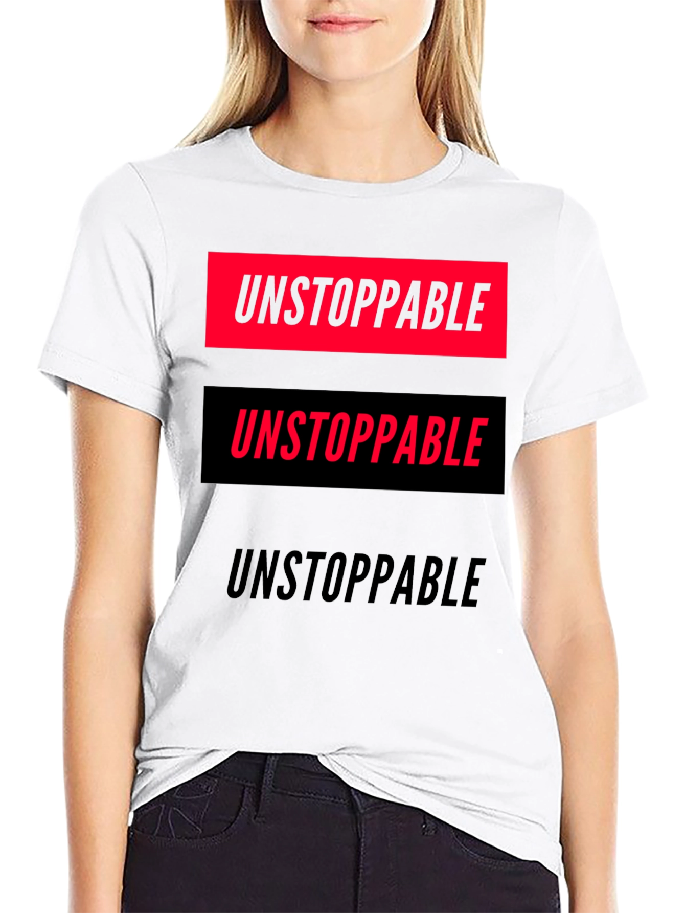 Unstoppable Graphic Print T-Shirt - Bold Statement Tee