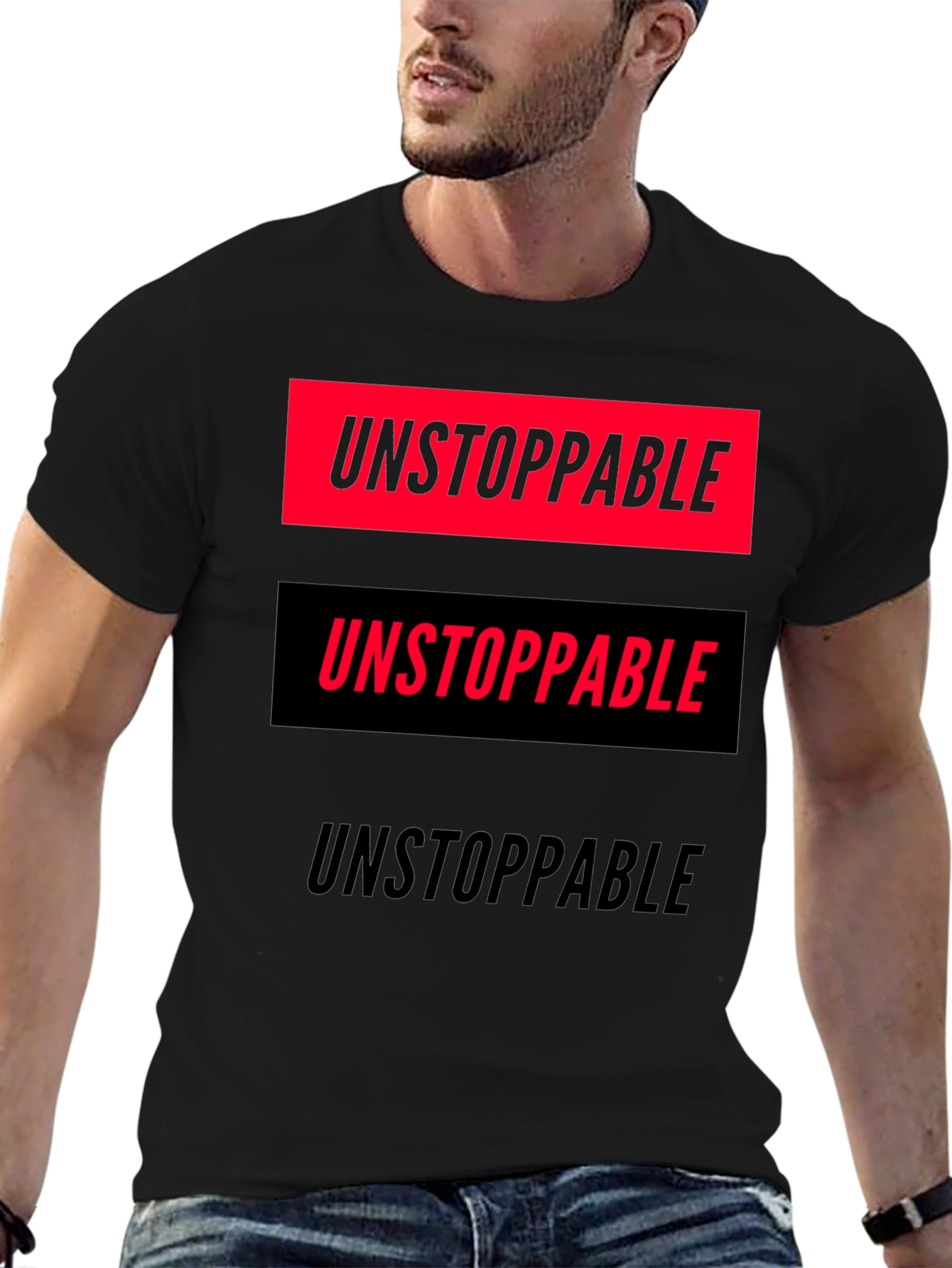 Unstoppable Graphic Print T-Shirt - Bold Statement Tee