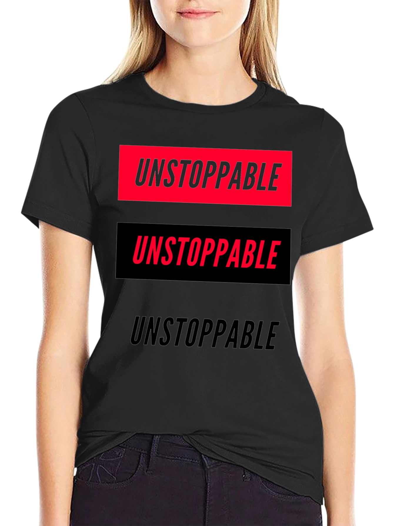 Unstoppable Graphic Print T-Shirt - Bold Statement Tee