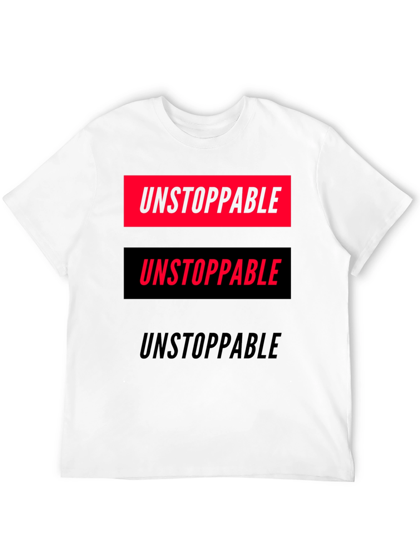 Unstoppable Graphic Print T-Shirt - Bold Statement Tee