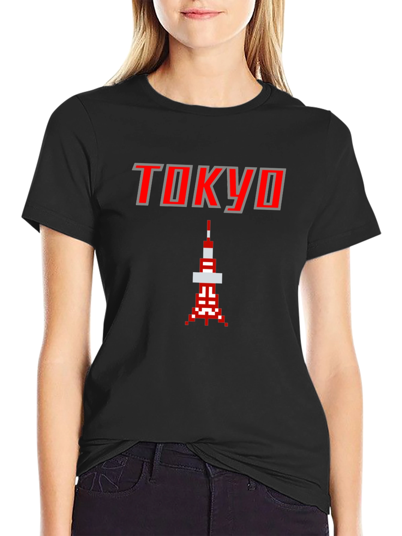 Tokyo Pixel Art T-Shirt - Retro Gaming Style