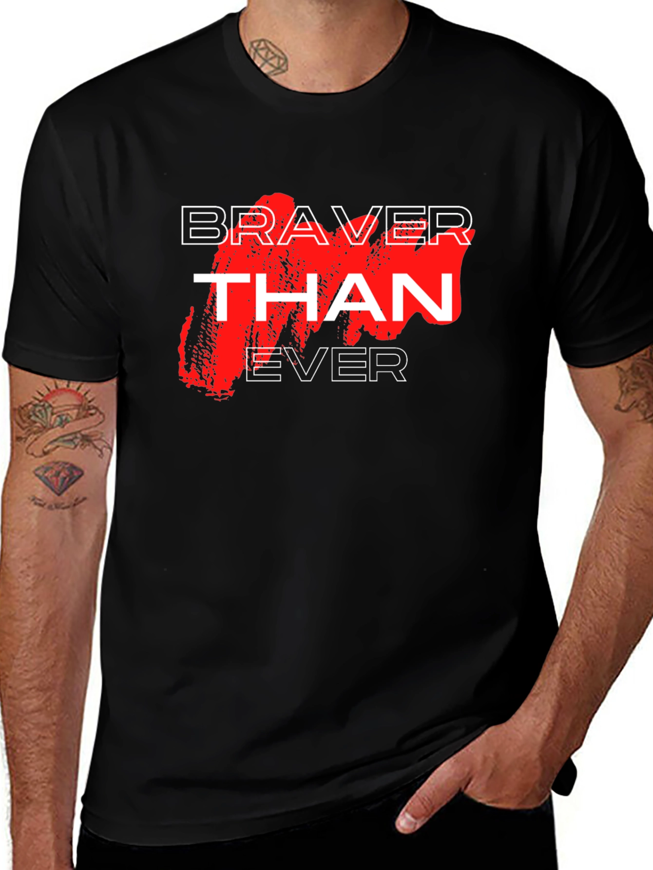 Braver Than Ever Graphic Tee - Black