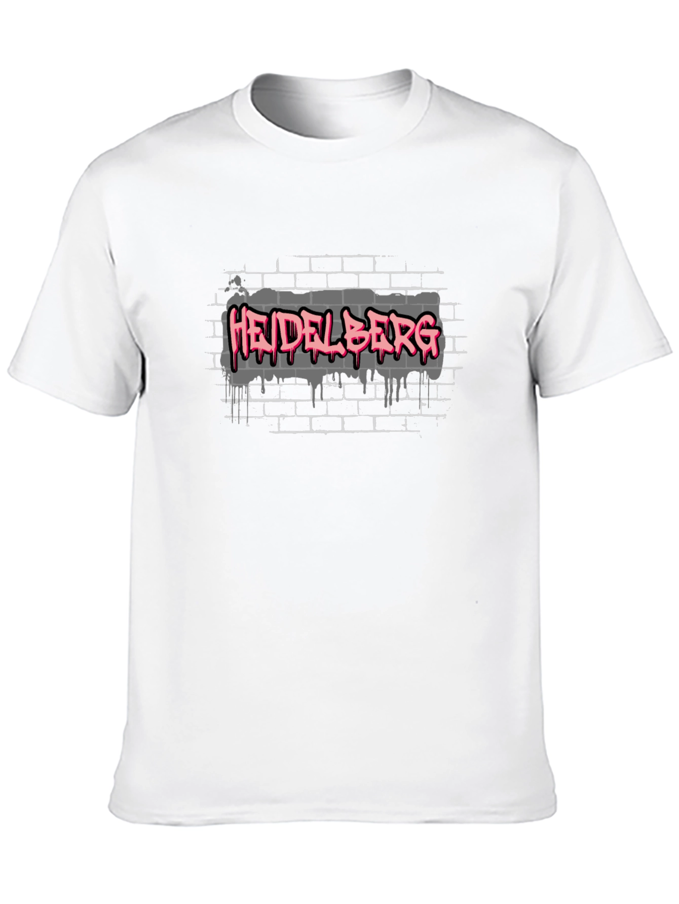 Heidelberg Graffiti Style Black T-Shirt