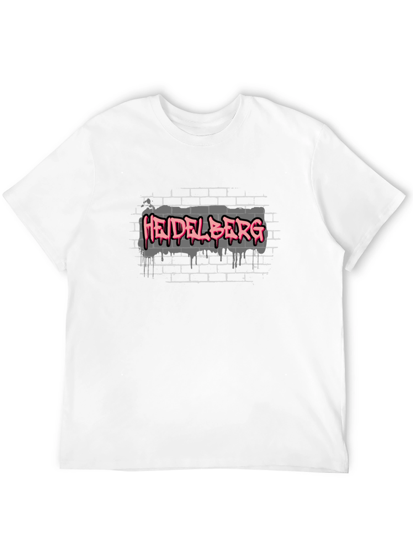 Heidelberg Graffiti Style Black T-Shirt