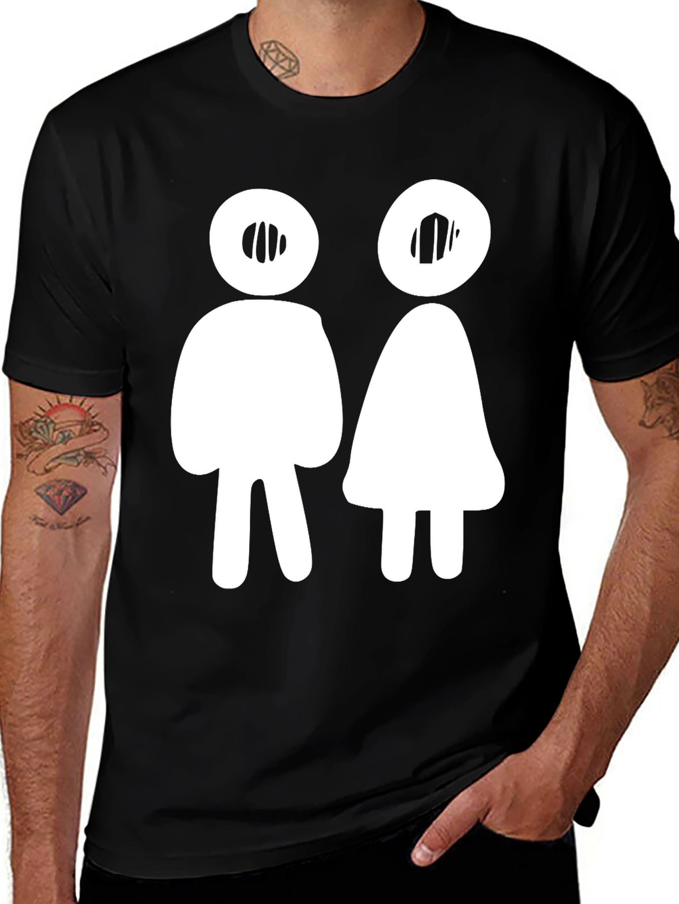 Minimalist Unisex T-Shirt with Gender Icon Design